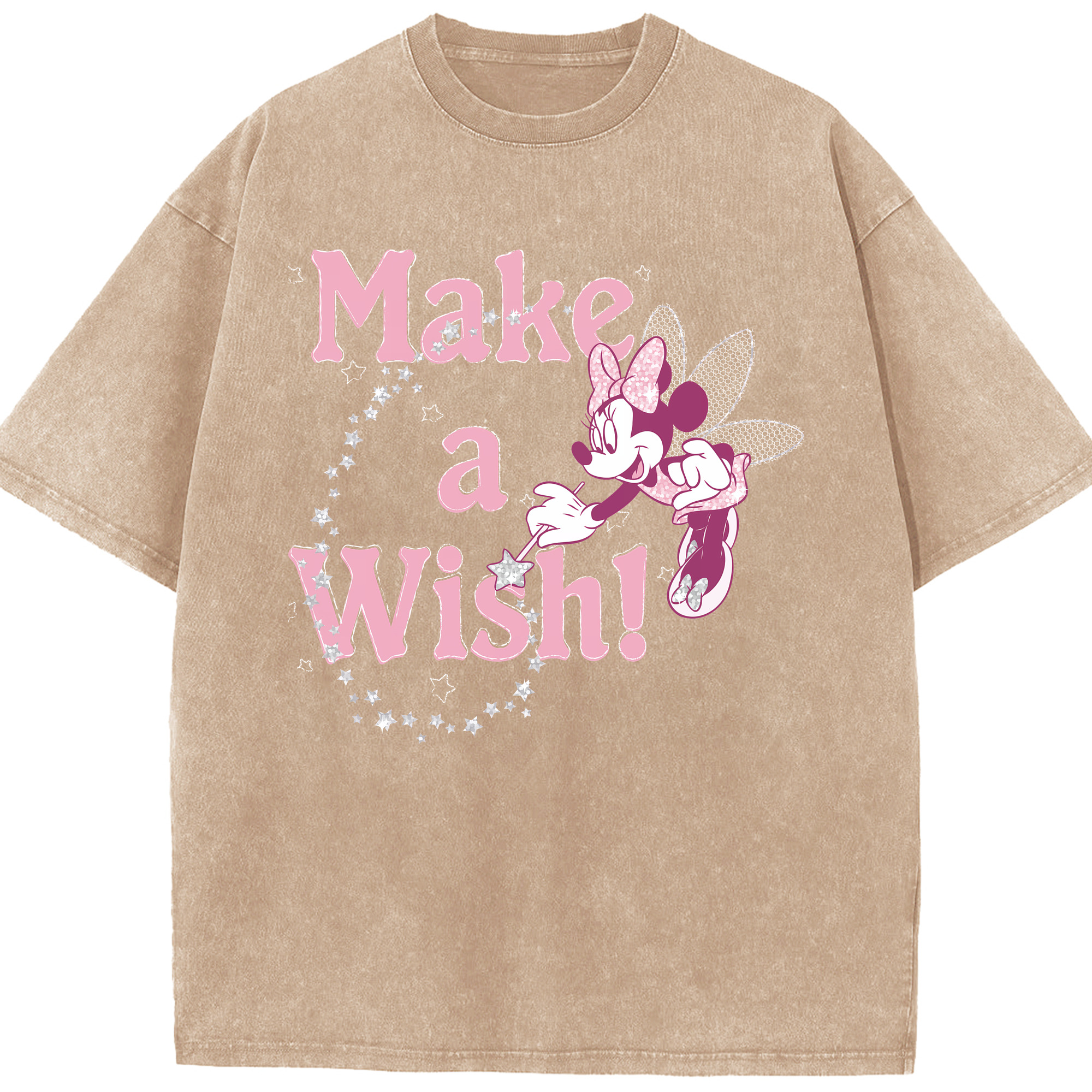 （画像用） ミッキーマウス Mickey Mouse 綿100% ヴィンテージ風 半袖Tシャツ（フロントプリント）