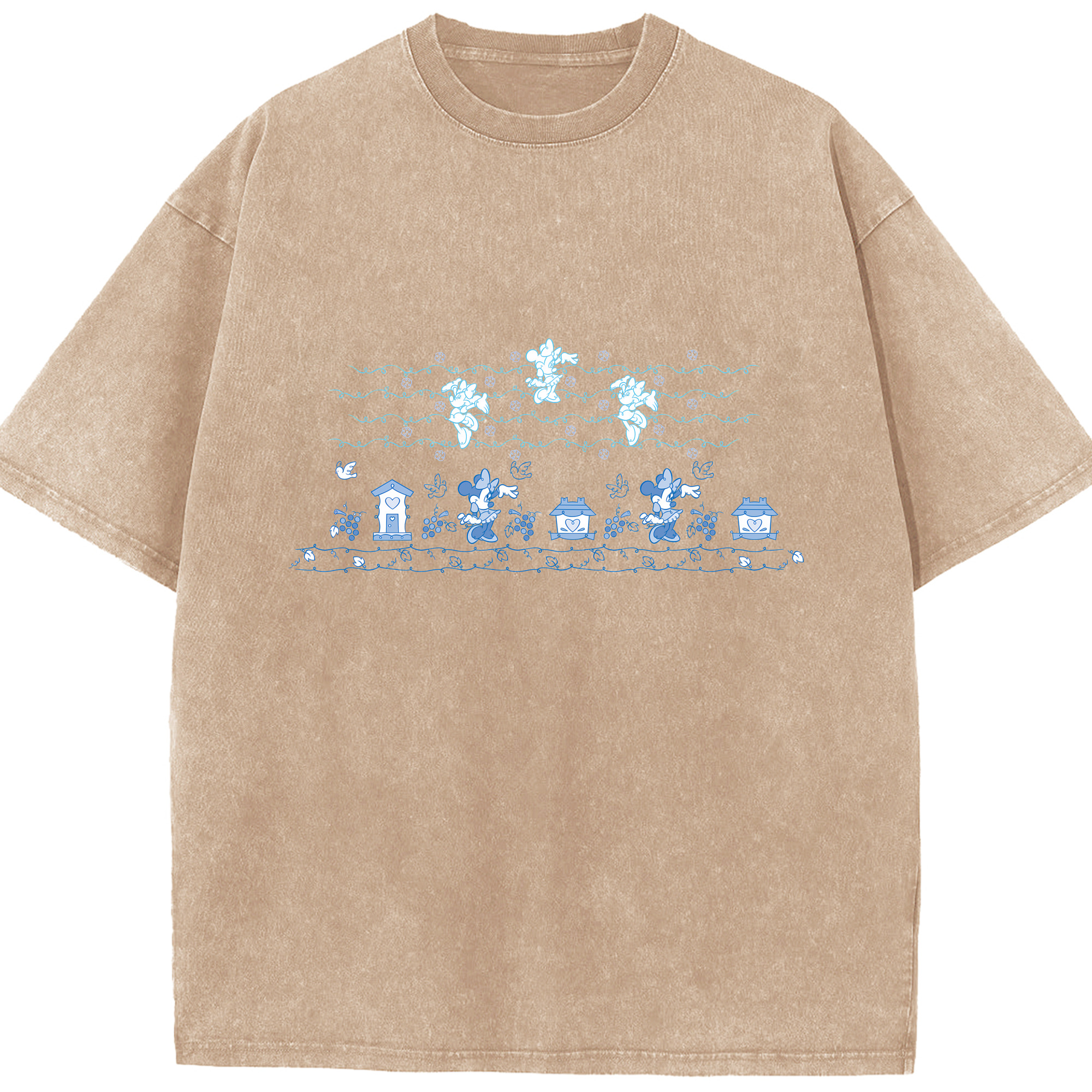 （画像用） ミッキーマウス Mickey Mouse 綿100% ヴィンテージ風 半袖Tシャツ（フロントプリント）