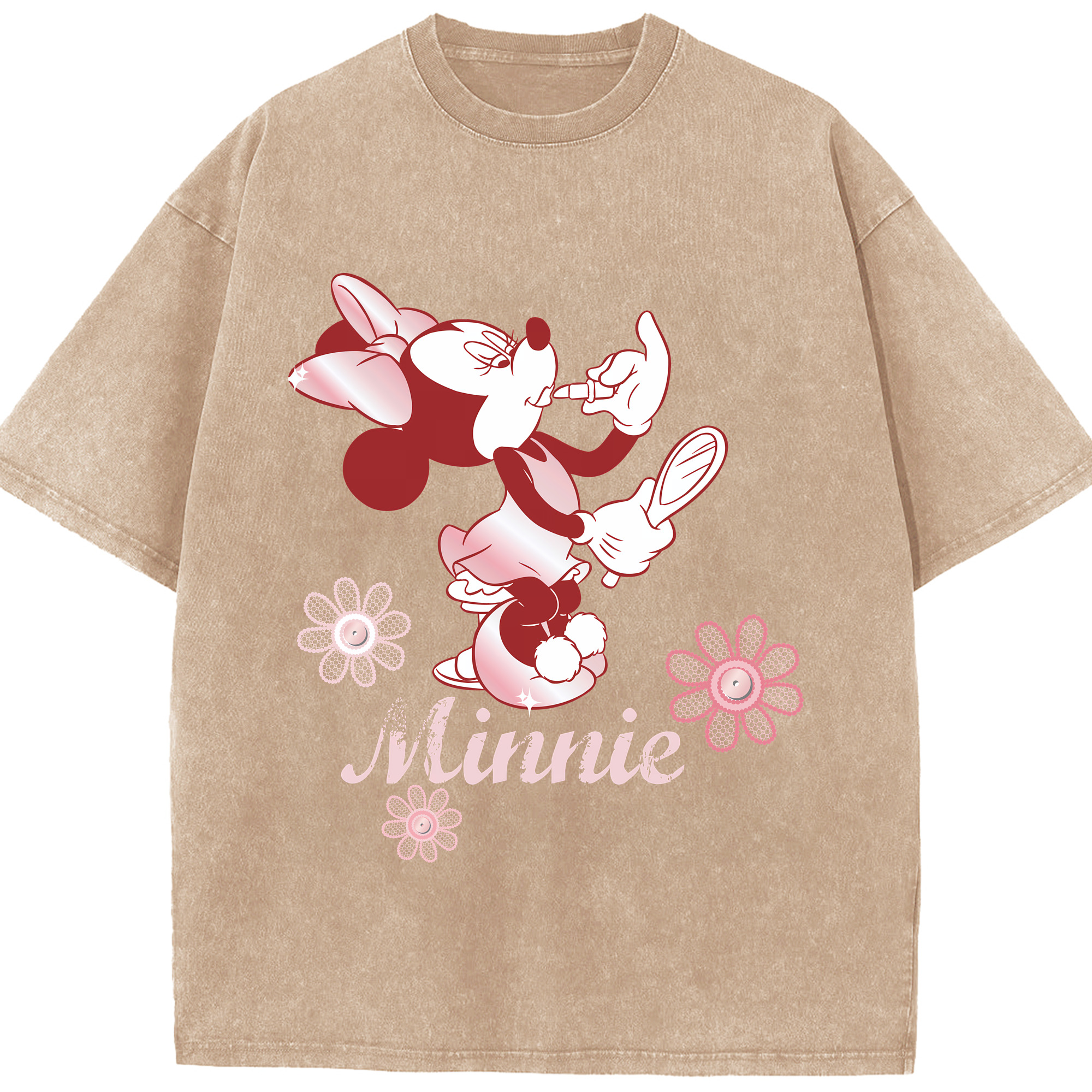 （画像用） ミッキーマウス Mickey Mouse 綿100% ヴィンテージ風 半袖Tシャツ（フロントプリント）