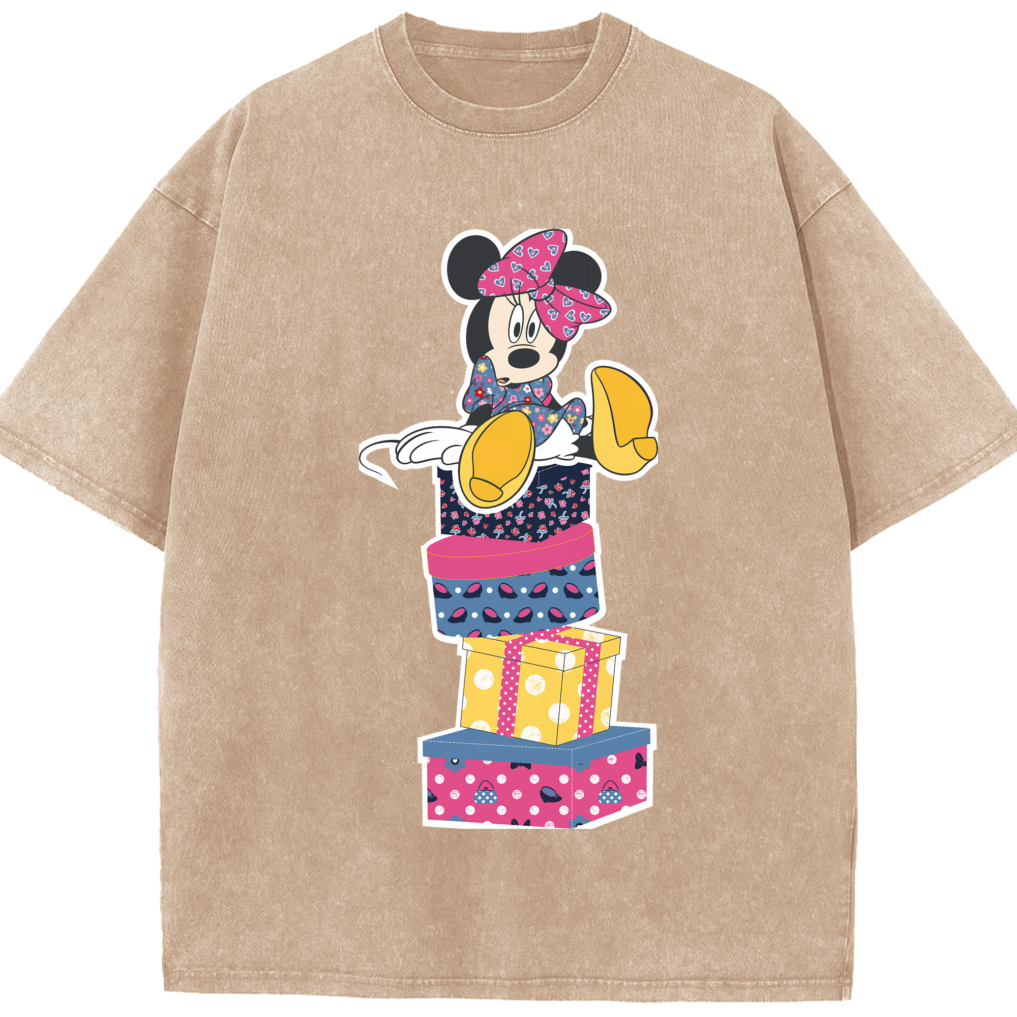 （画像用） ミッキーマウス Mickey Mouse 綿100% ヴィンテージ風 半袖Tシャツ（フロントプリント）
