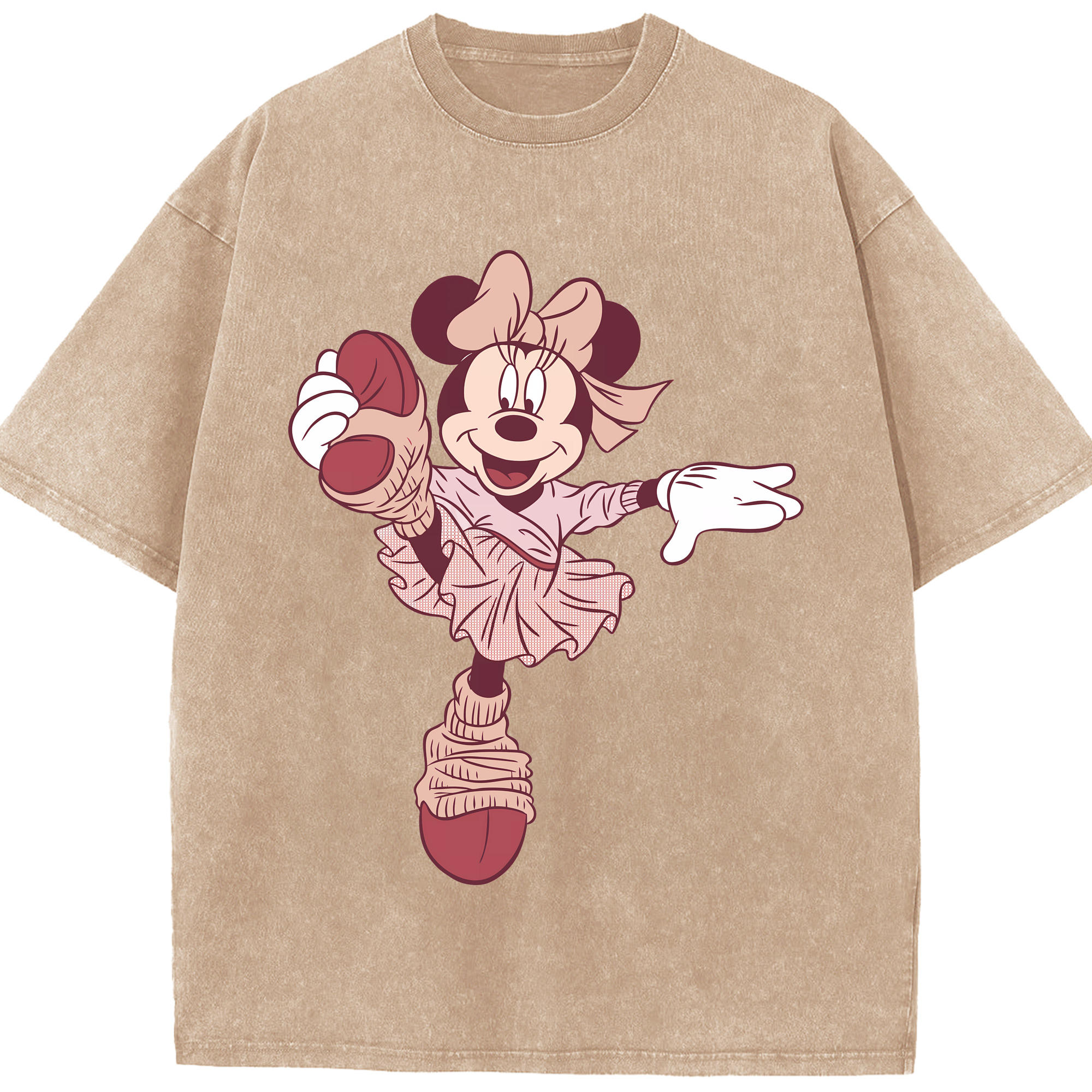 （画像用） ミッキーマウス Mickey Mouse 綿100% ヴィンテージ風 半袖Tシャツ（フロントプリント）