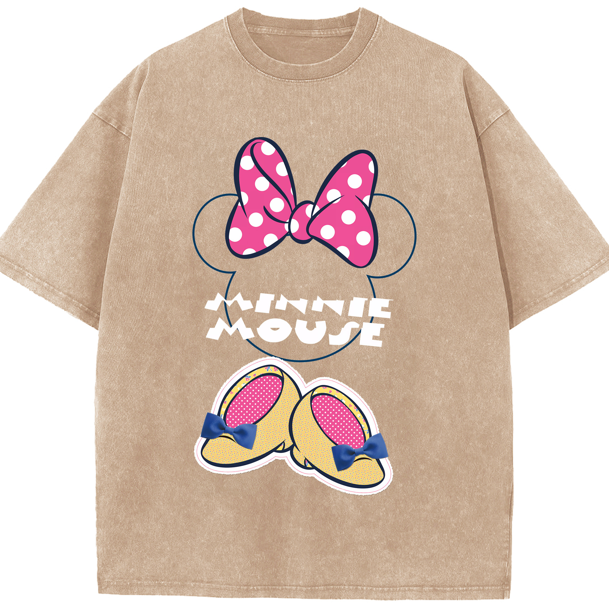 （画像用） ミッキーマウス Mickey Mouse 綿100% ヴィンテージ風 半袖Tシャツ（フロントプリント）