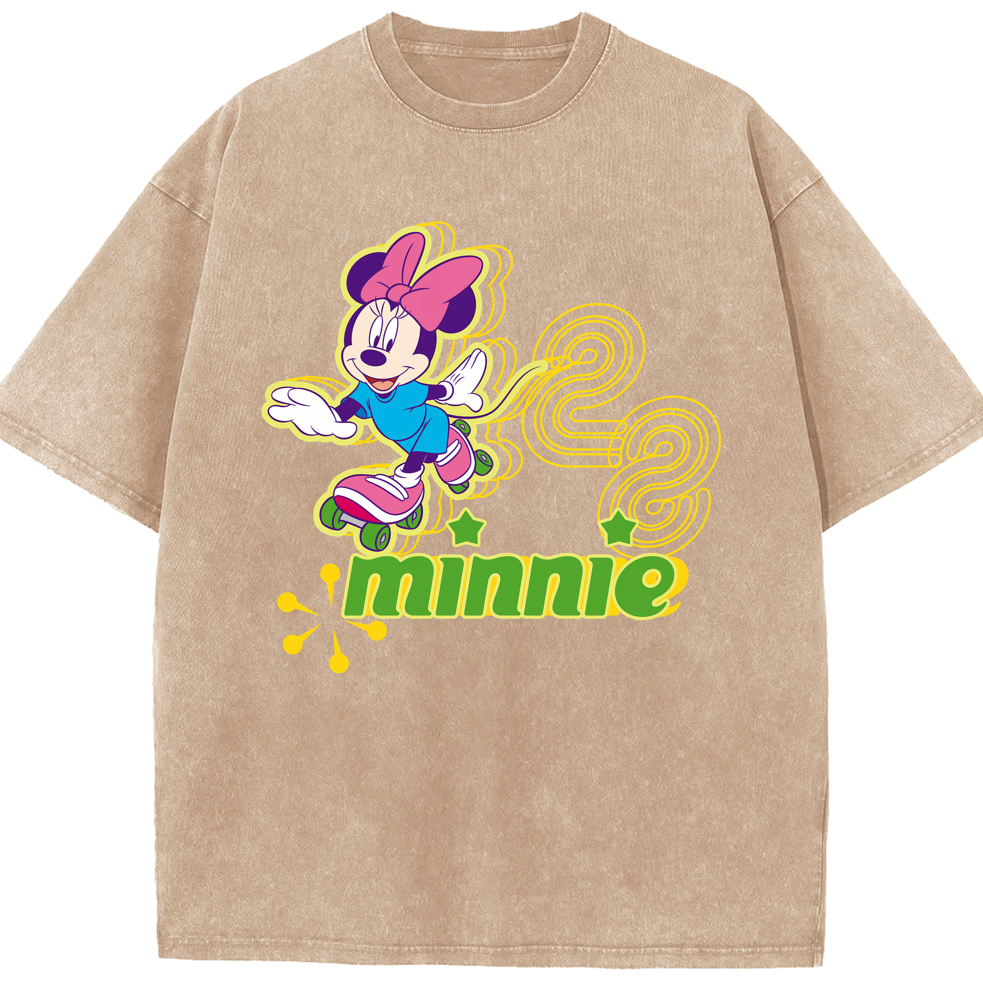 （画像用） ミッキーマウス Mickey Mouse 綿100% ヴィンテージ風 半袖Tシャツ（フロントプリント）