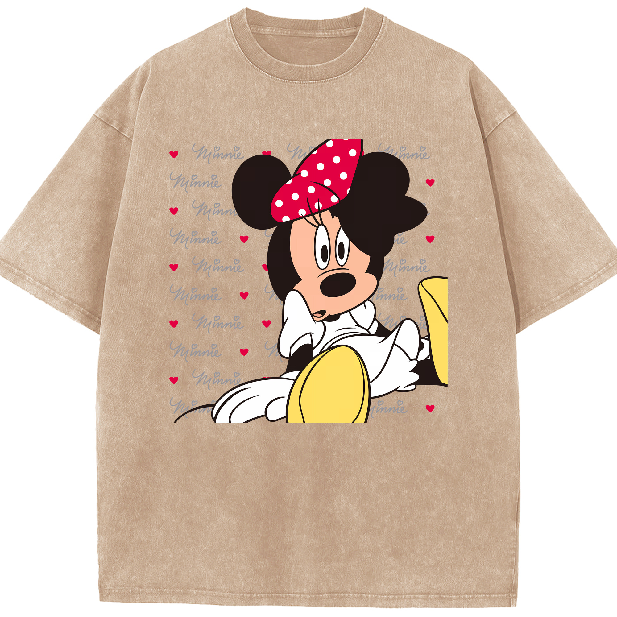 （画像用） ミッキーマウス Mickey Mouse 綿100% ヴィンテージ風 半袖Tシャツ（フロントプリント）
