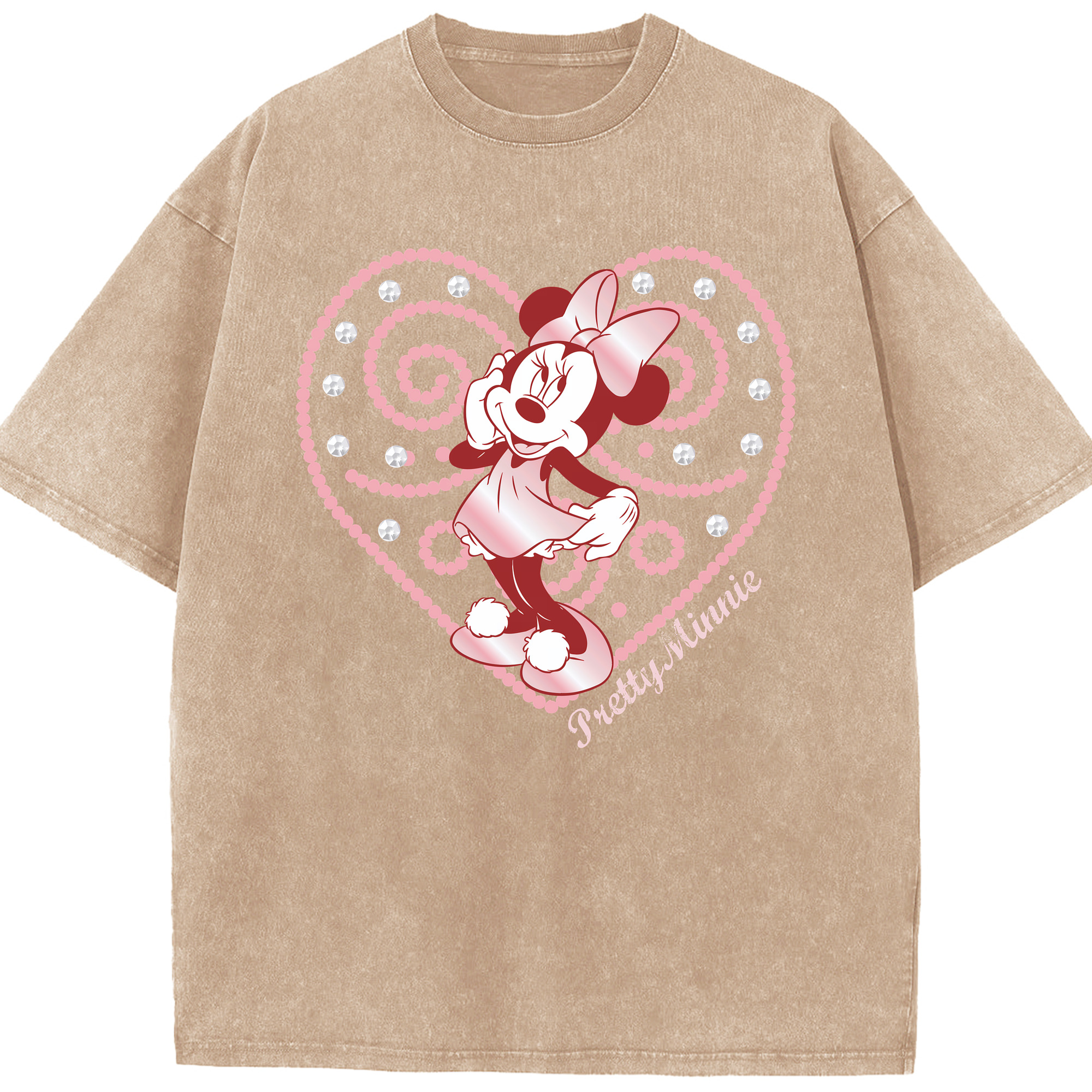 （画像用） ミッキーマウス Mickey Mouse 綿100% ヴィンテージ風 半袖Tシャツ（フロントプリント）