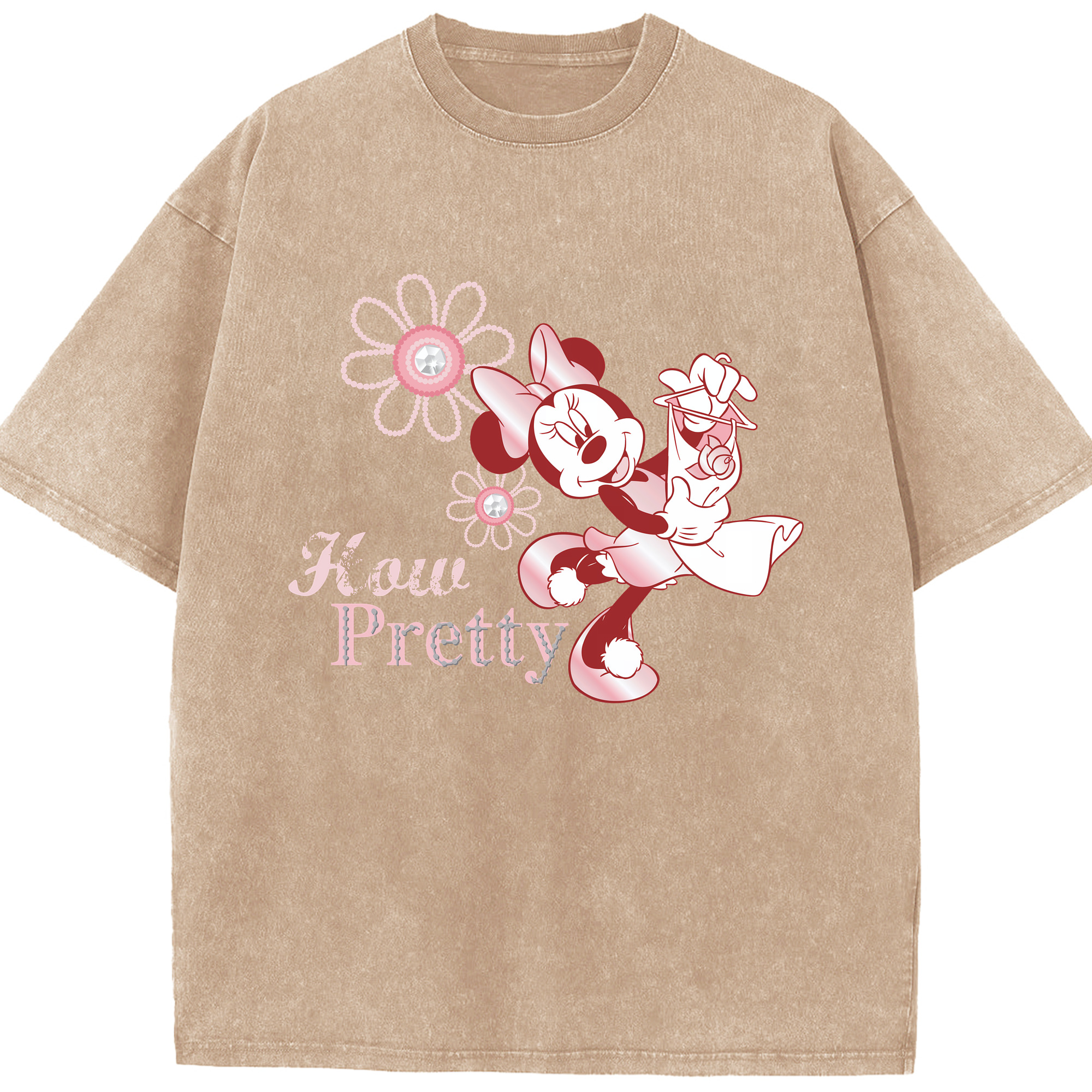 （画像用） ミッキーマウス Mickey Mouse 綿100% ヴィンテージ風 半袖Tシャツ（フロントプリント）