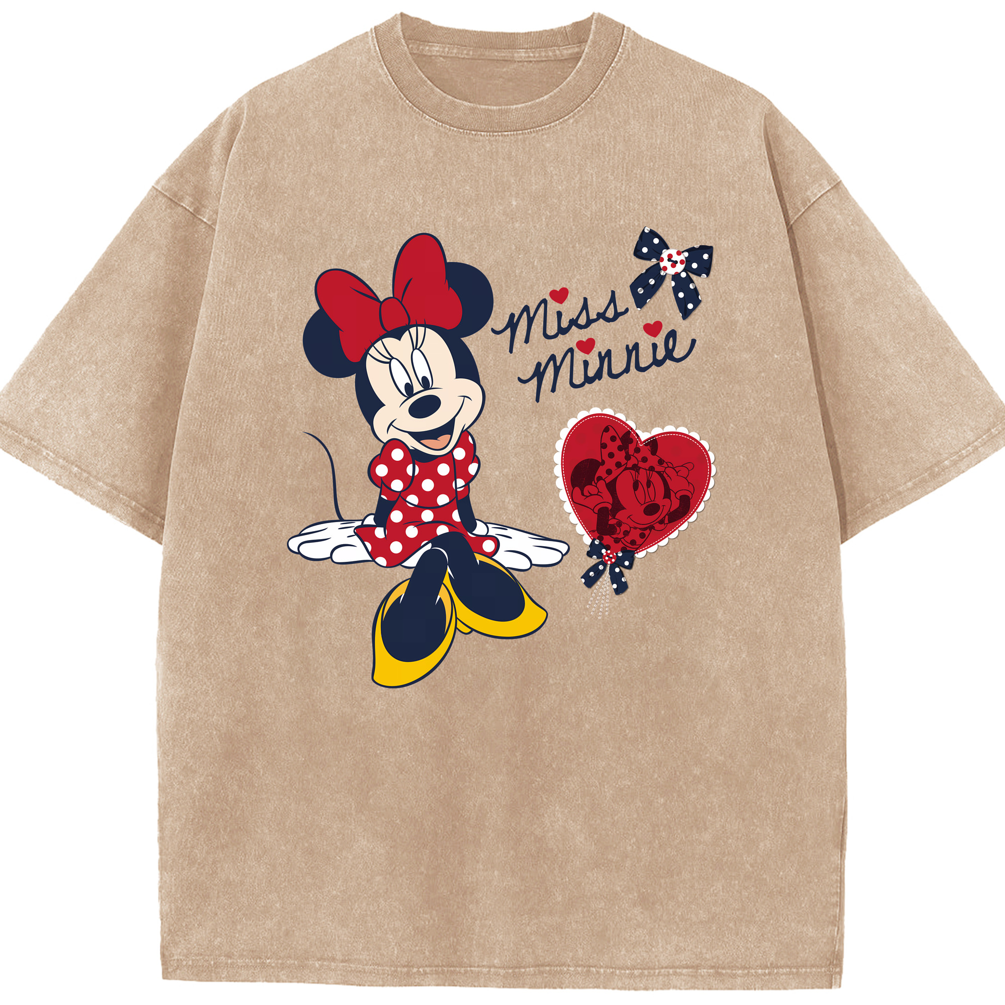 （画像用） ミッキーマウス Mickey Mouse 綿100% ヴィンテージ風 半袖Tシャツ（フロントプリント）