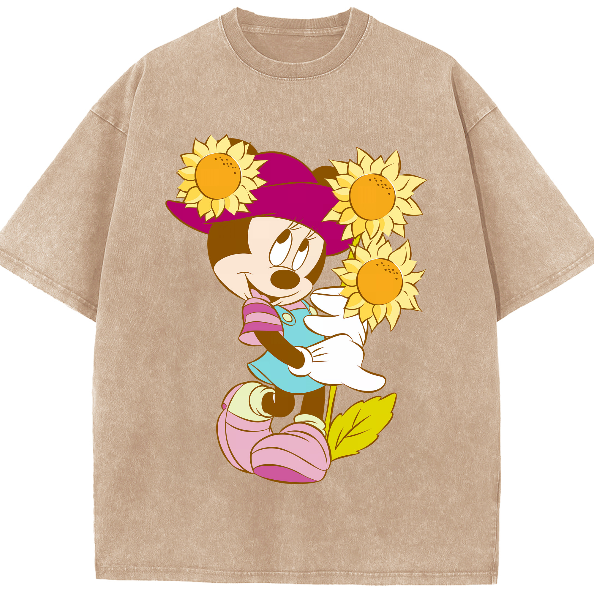 （画像用） ミッキーマウス Mickey Mouse 綿100% ヴィンテージ風 半袖Tシャツ（フロントプリント）