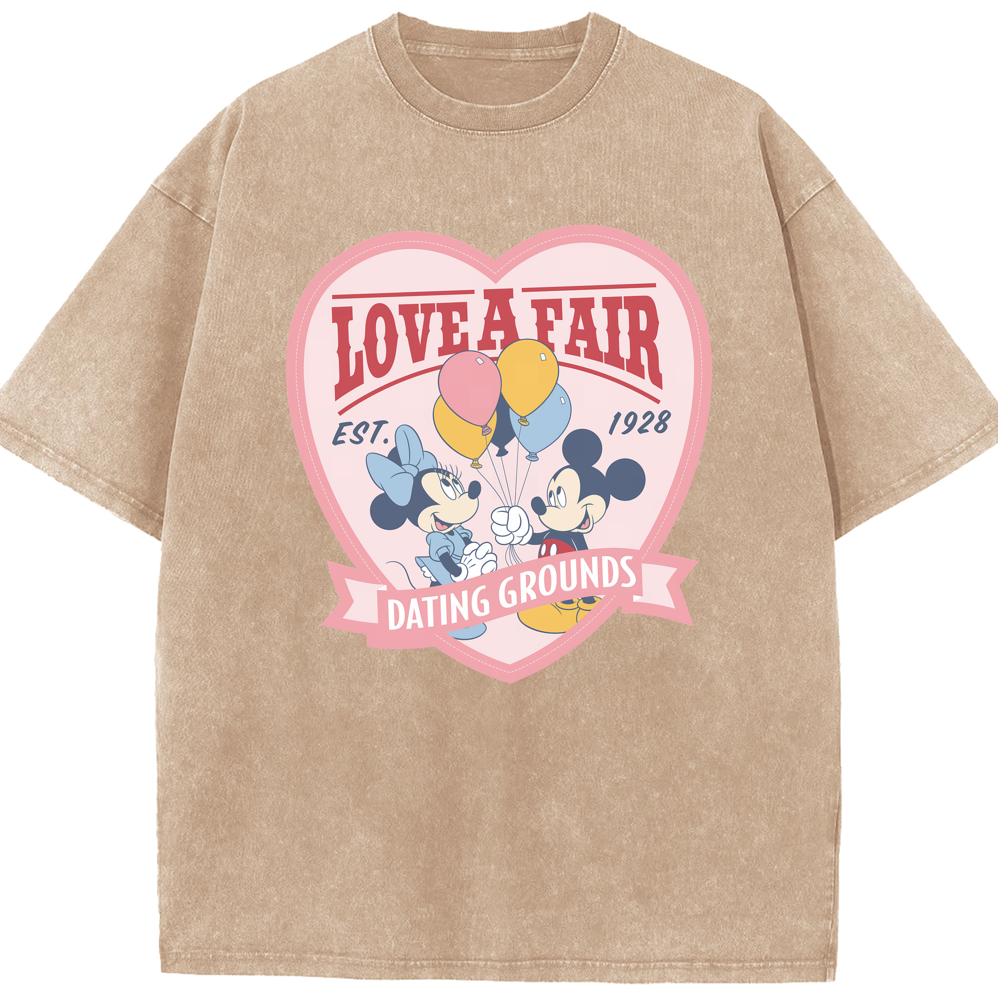 （画像用） ミッキーマウス Mickey Mouse 綿100% ヴィンテージ風 半袖Tシャツ（フロントプリント）