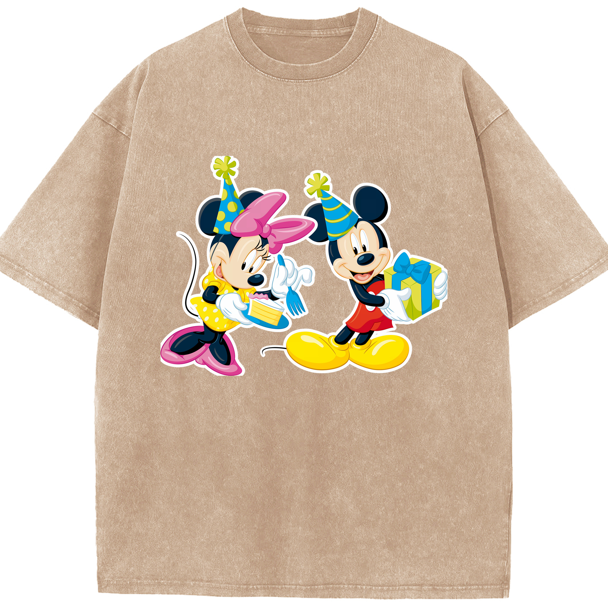 （画像用） ミッキーマウス Mickey Mouse 綿100% ヴィンテージ風 半袖Tシャツ（フロントプリント）