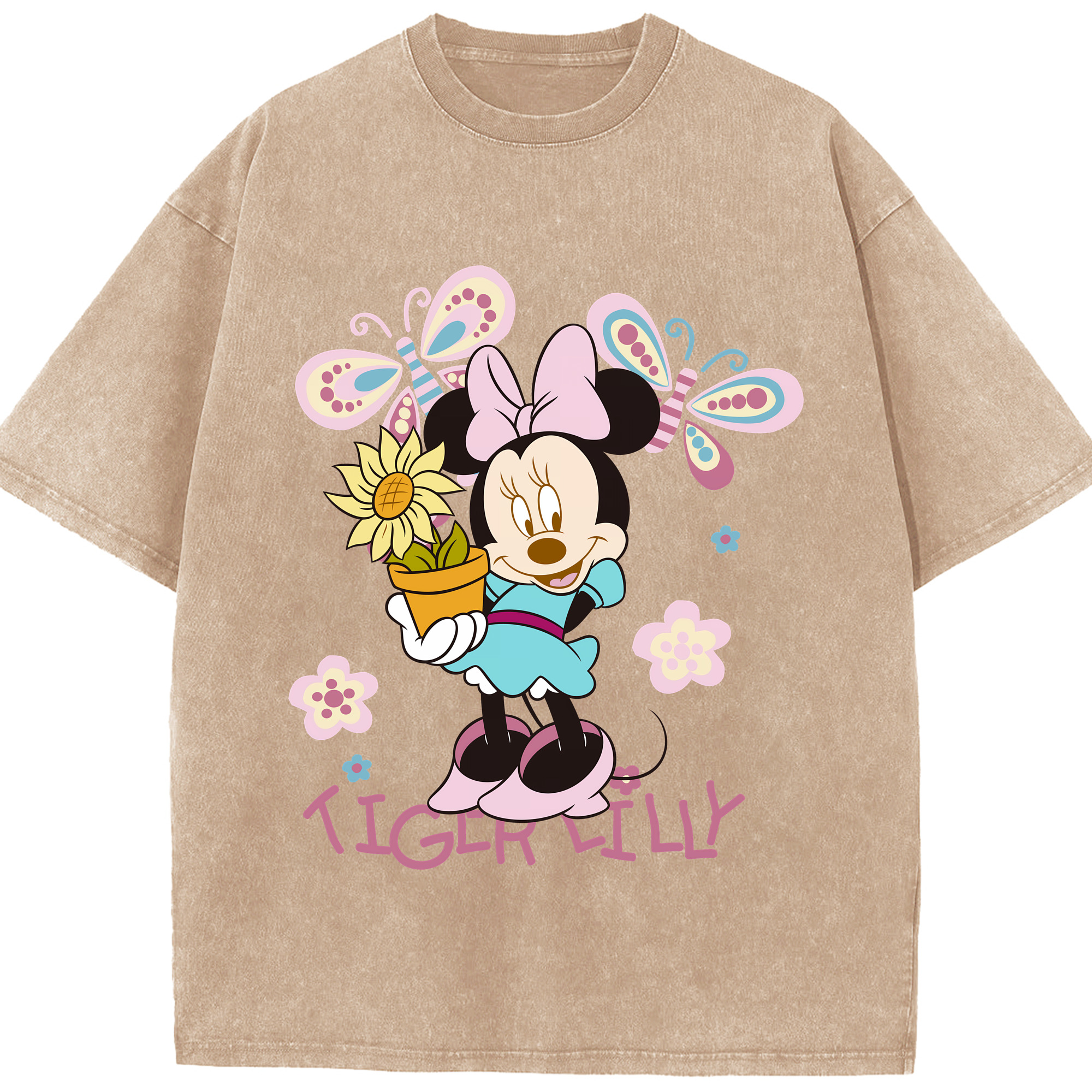 （画像用） ミッキーマウス Mickey Mouse 綿100% ヴィンテージ風 半袖Tシャツ（フロントプリント）