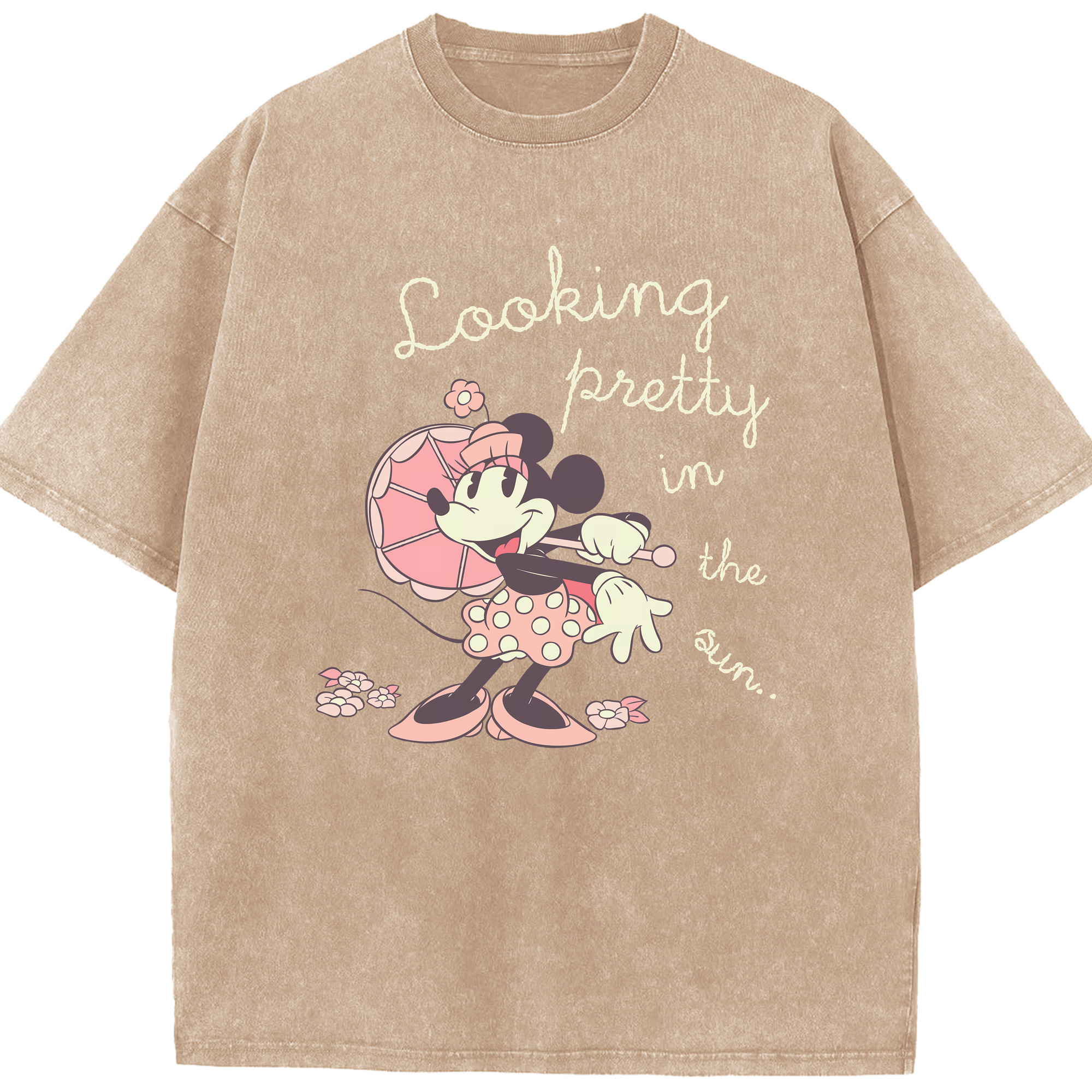 （画像用） ミッキーマウス Mickey Mouse 綿100% ヴィンテージ風 半袖Tシャツ（フロントプリント）