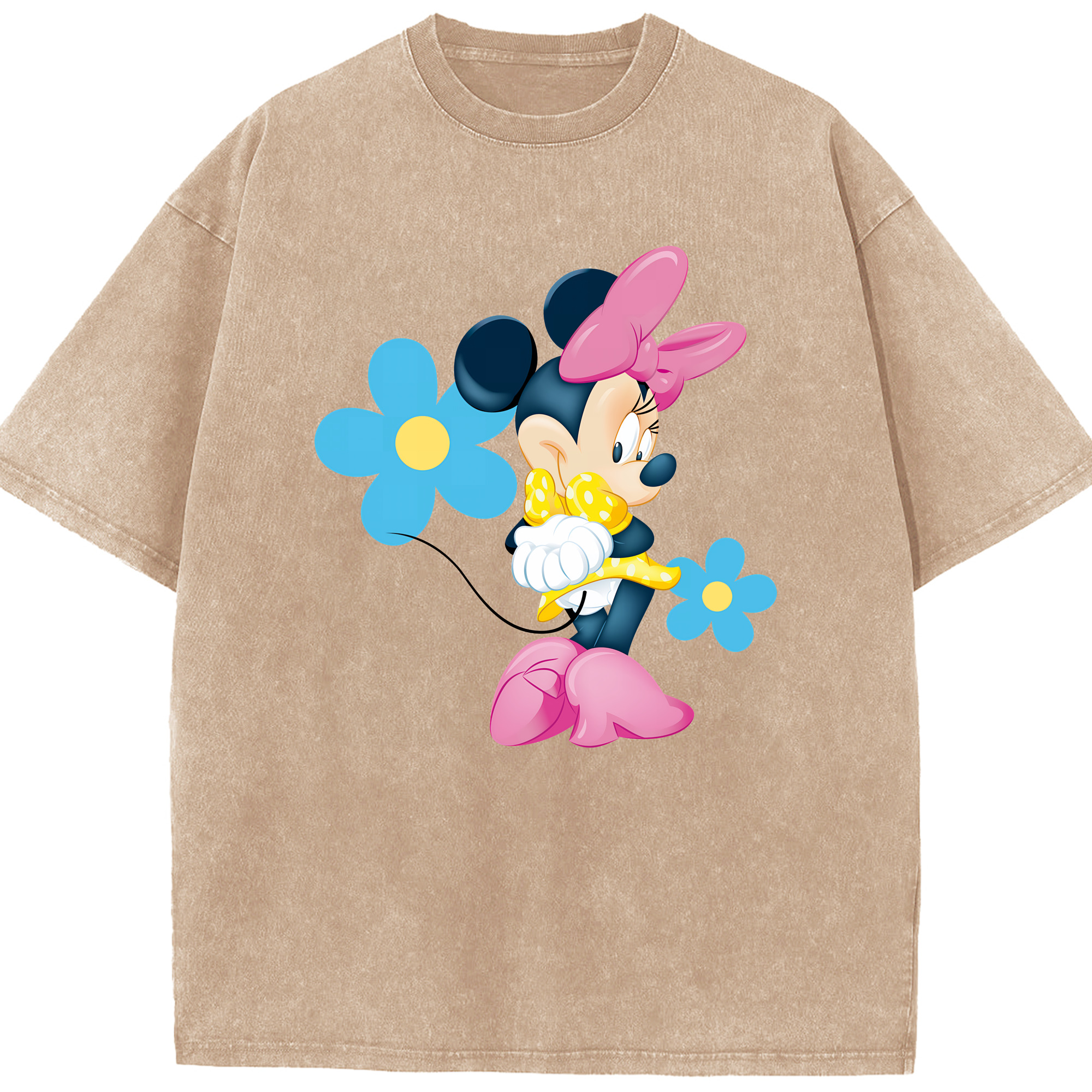 （画像用） ミッキーマウス Mickey Mouse 綿100% ヴィンテージ風 半袖Tシャツ（フロントプリント）