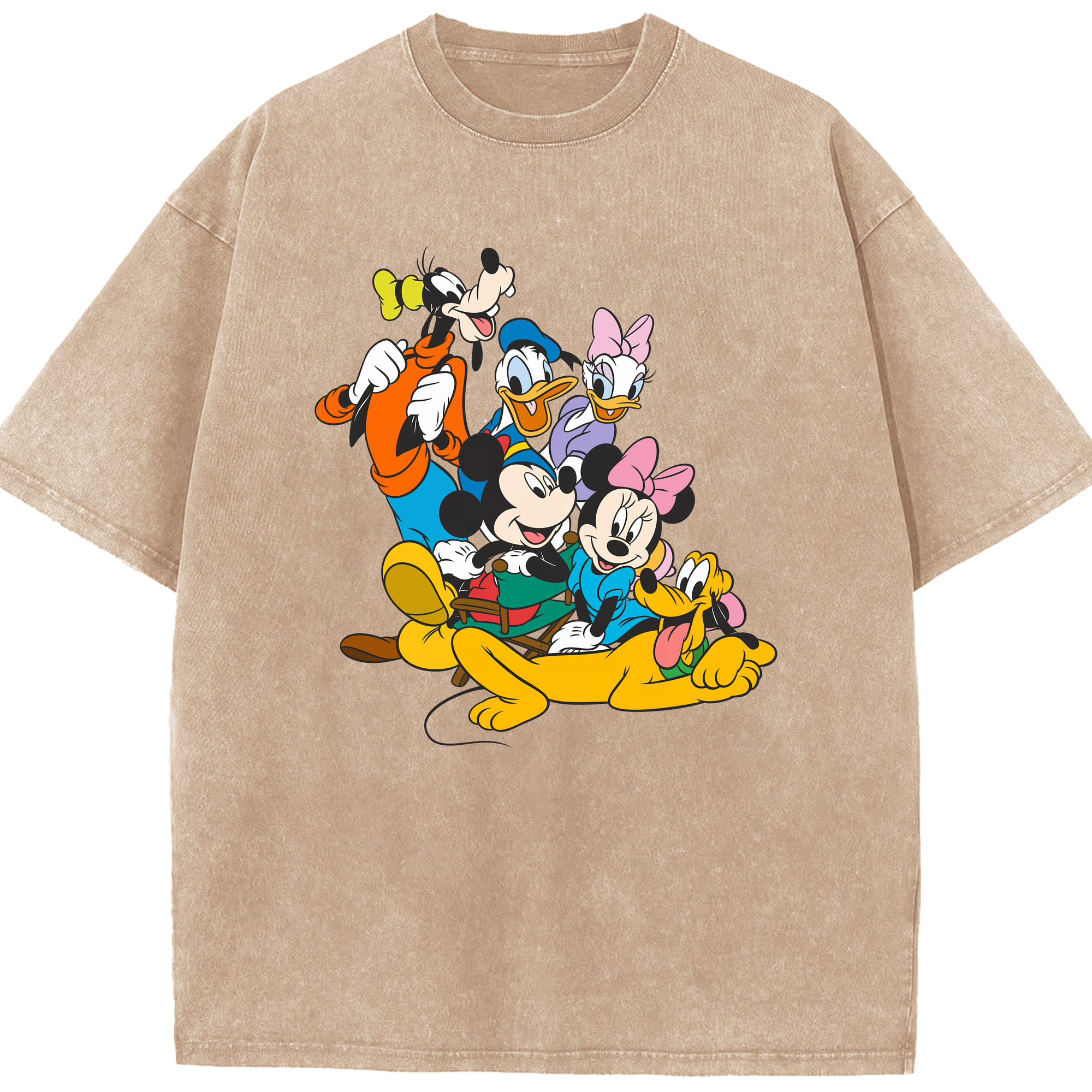 （画像用） ミッキーマウス Mickey Mouse 綿100% ヴィンテージ風 半袖Tシャツ（フロントプリント）