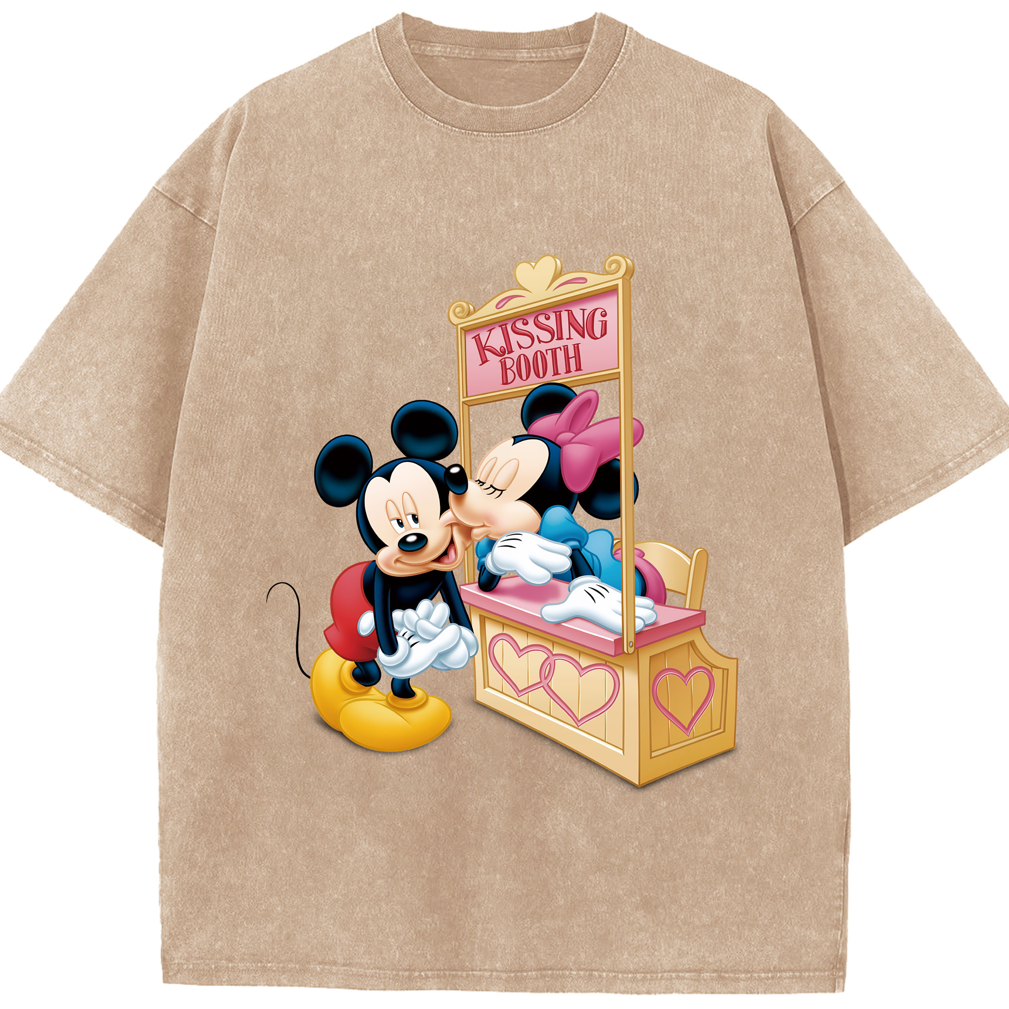 （画像用） ミッキーマウス Mickey Mouse 綿100% ヴィンテージ風 半袖Tシャツ（フロントプリント）