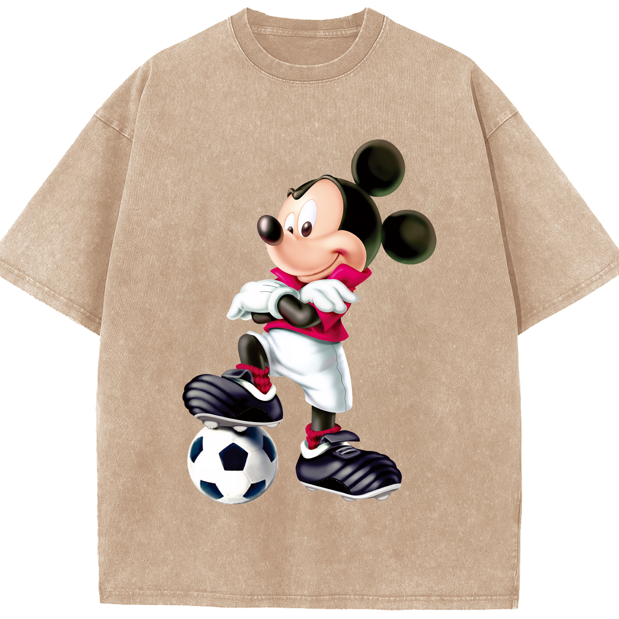ミッキーマウス Mickey Mouse 綿100% ヴィンテージ風 半袖Tシャツ（フロントプリント）
