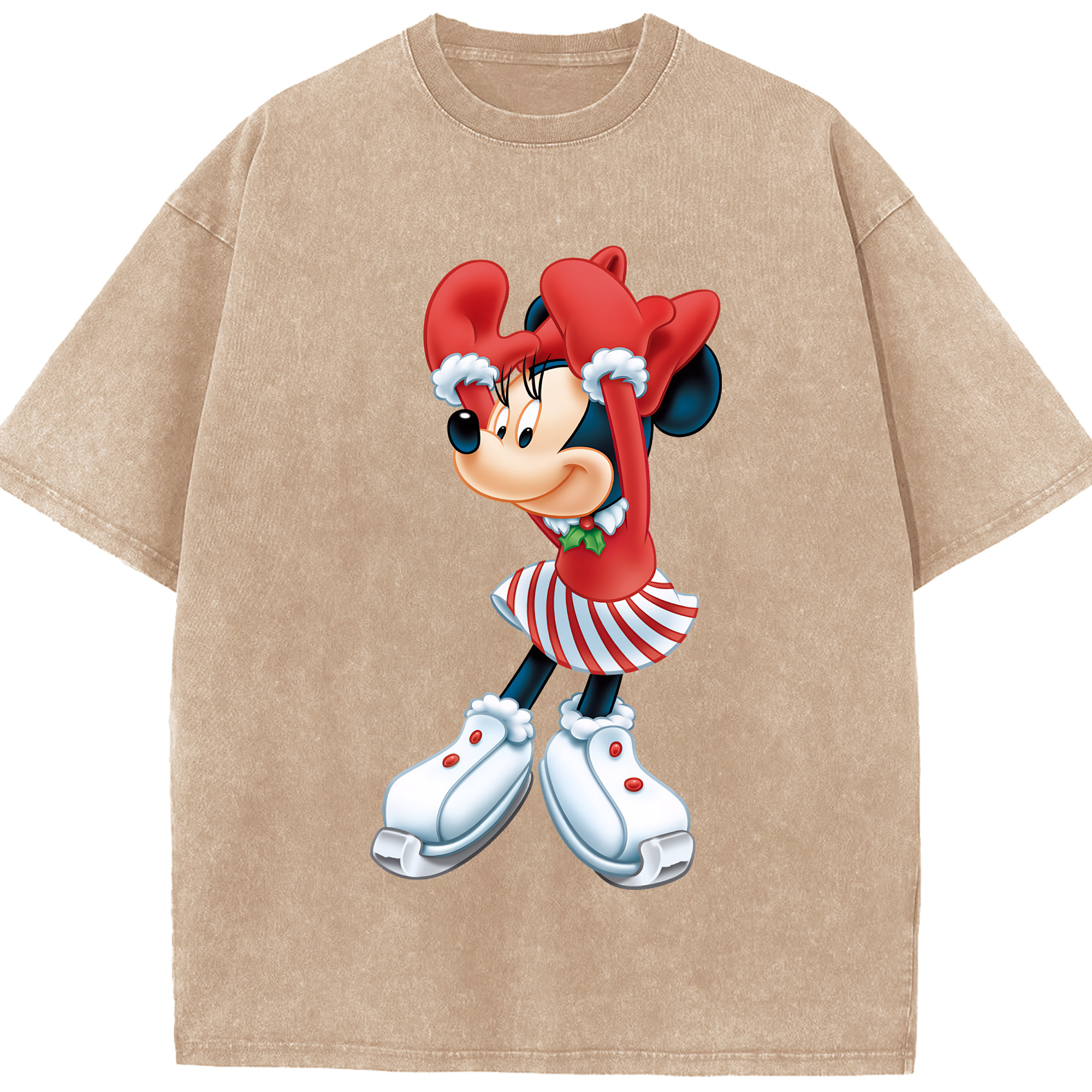 （画像用） ミッキーマウス Mickey Mouse 綿100% ヴィンテージ風 半袖Tシャツ（フロントプリント）