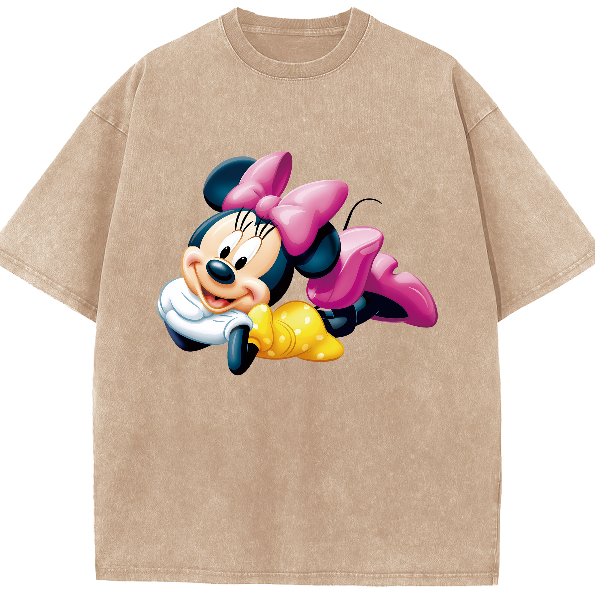 （画像用） ミッキーマウス Mickey Mouse 綿100% ヴィンテージ風 半袖Tシャツ（フロントプリント）