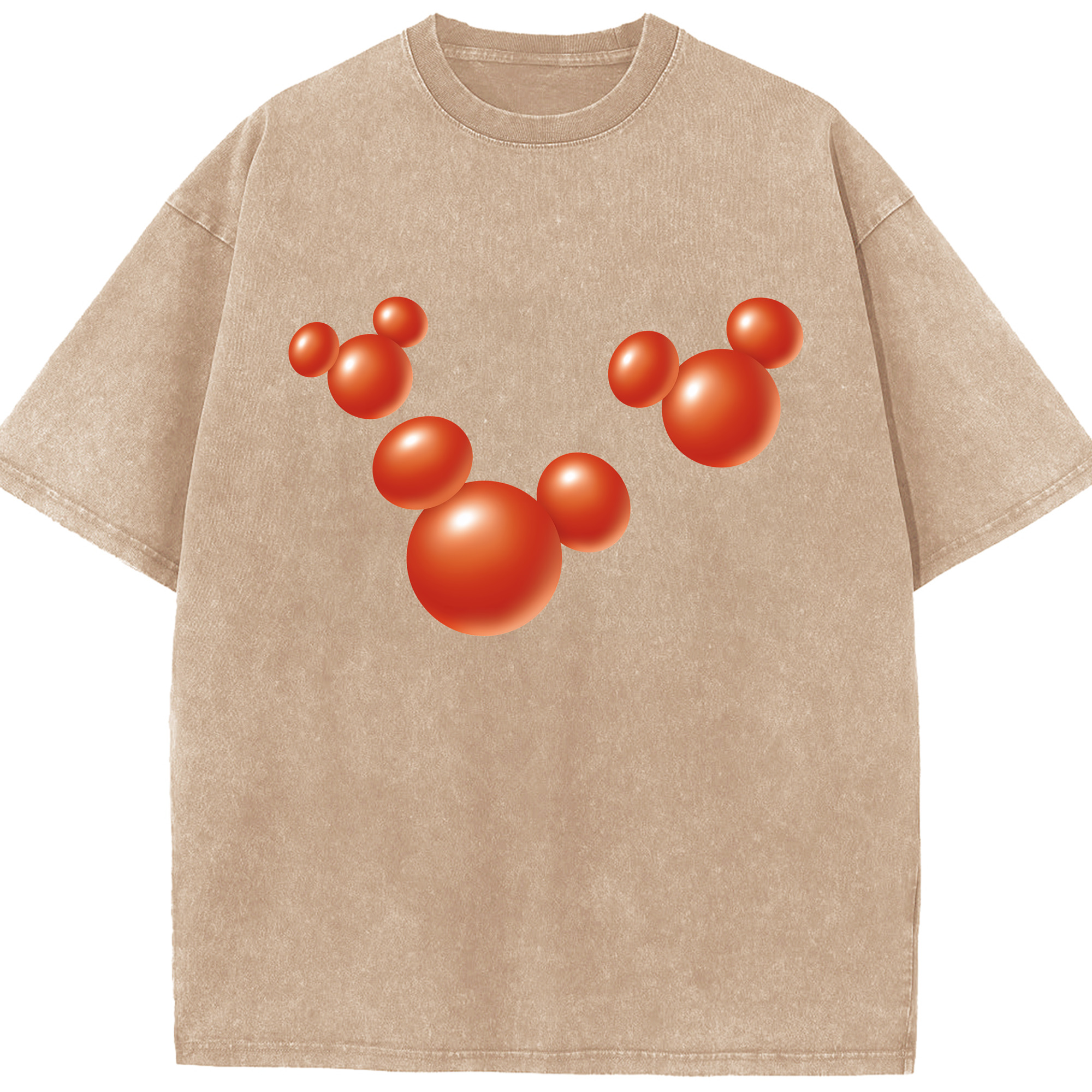（画像用） ミッキーマウス Mickey Mouse 綿100% ヴィンテージ風 半袖Tシャツ（フロントプリント）