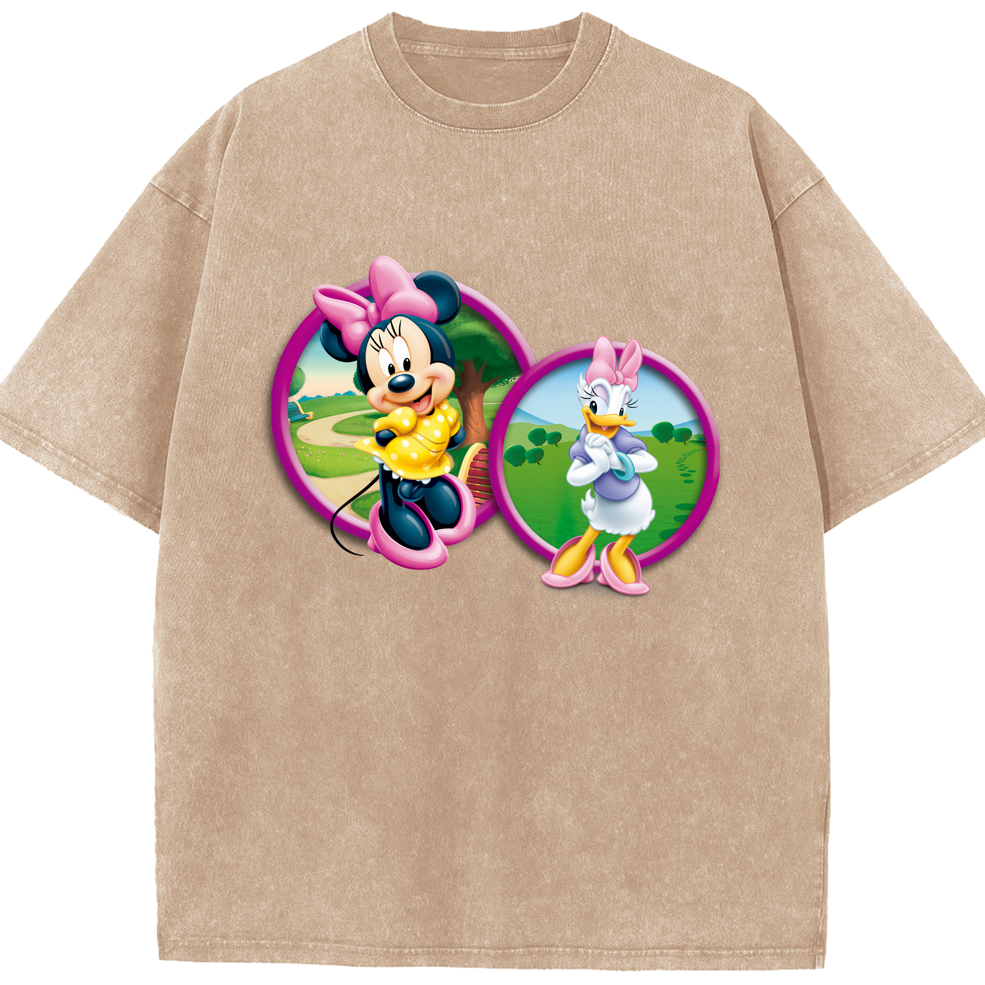 （画像用） ミッキーマウス Mickey Mouse 綿100% ヴィンテージ風 半袖Tシャツ（フロントプリント）