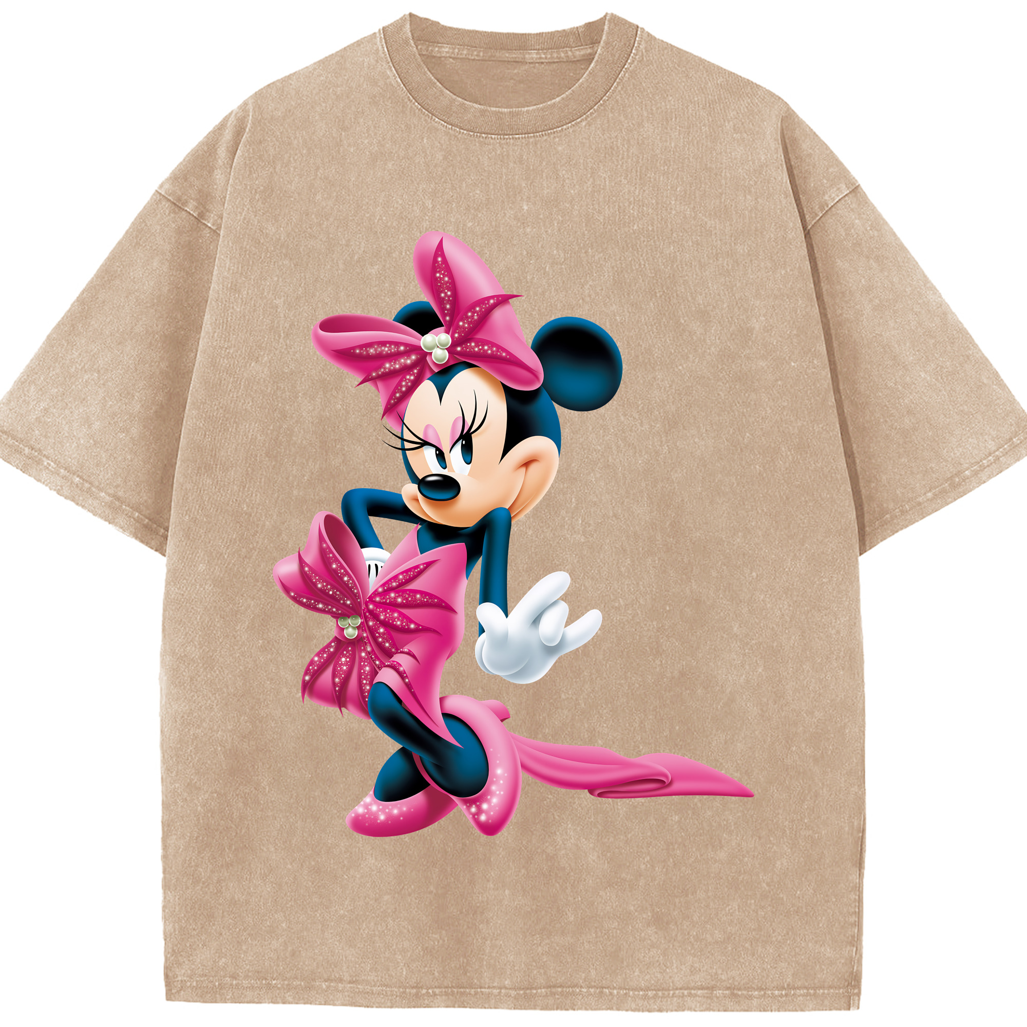 （画像用） ミッキーマウス Mickey Mouse 綿100% ヴィンテージ風 半袖Tシャツ（フロントプリント）