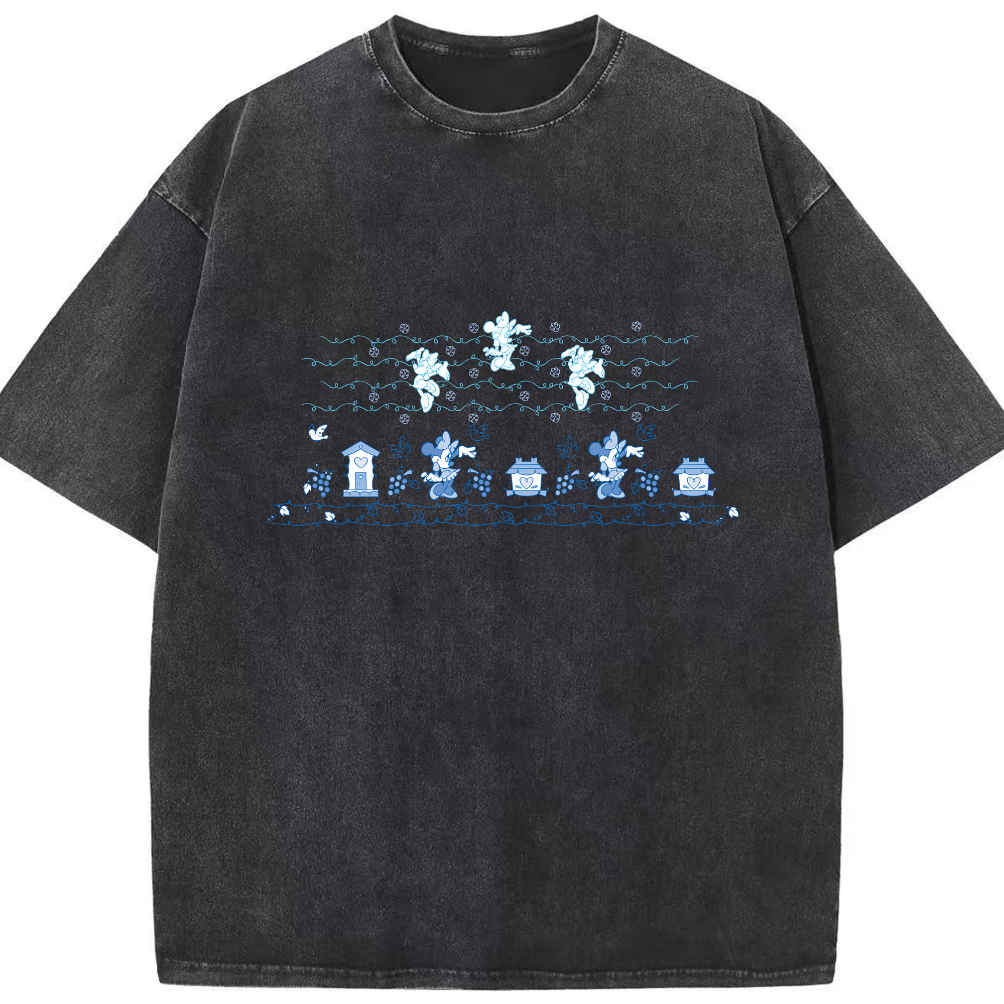 （画像用） ミッキーマウス Mickey Mouse 綿100% ヴィンテージ風 半袖Tシャツ（フロントプリント）