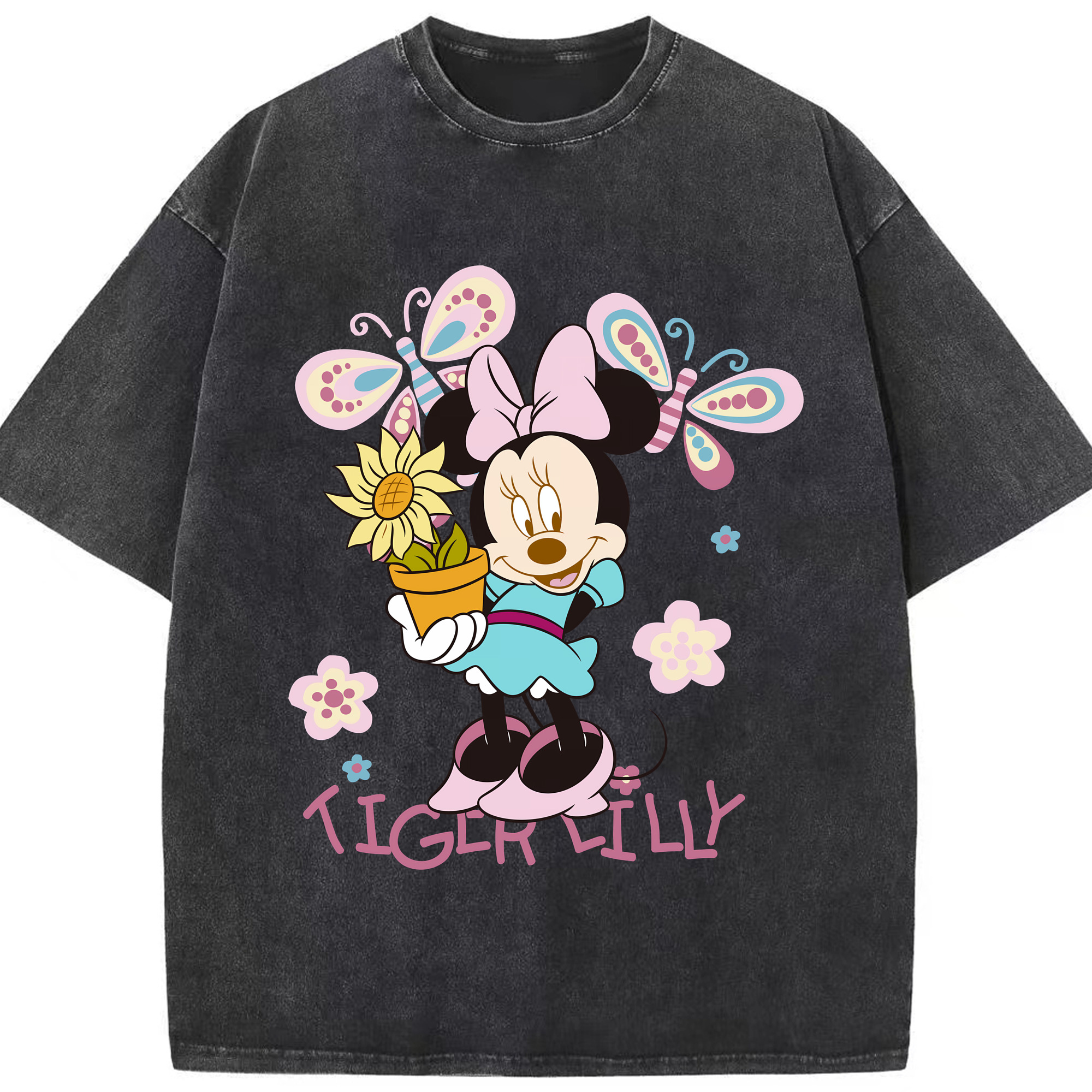 （画像用） ミッキーマウス Mickey Mouse 綿100% ヴィンテージ風 半袖Tシャツ（フロントプリント）