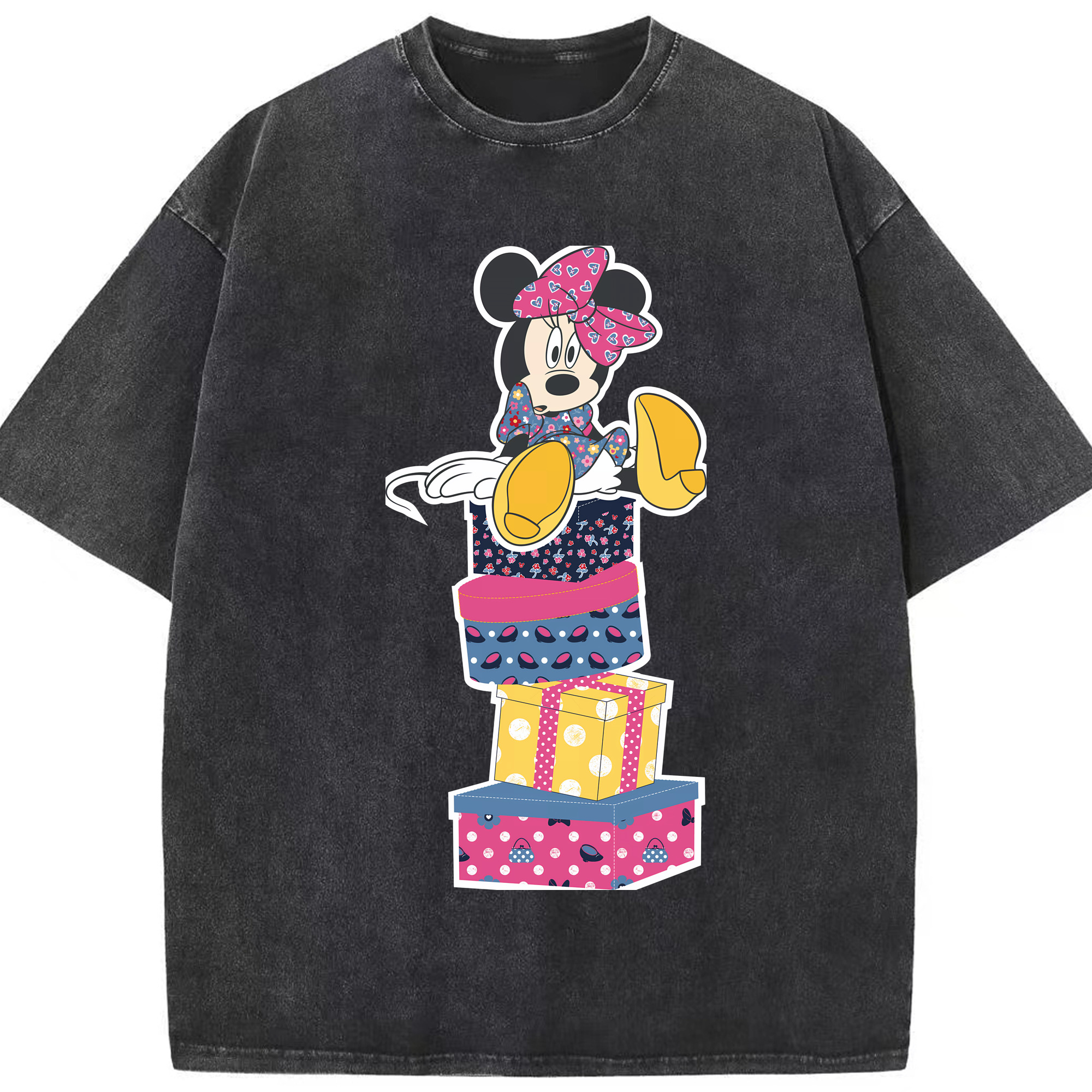 （画像用） ミッキーマウス Mickey Mouse 綿100% ヴィンテージ風 半袖Tシャツ（フロントプリント）