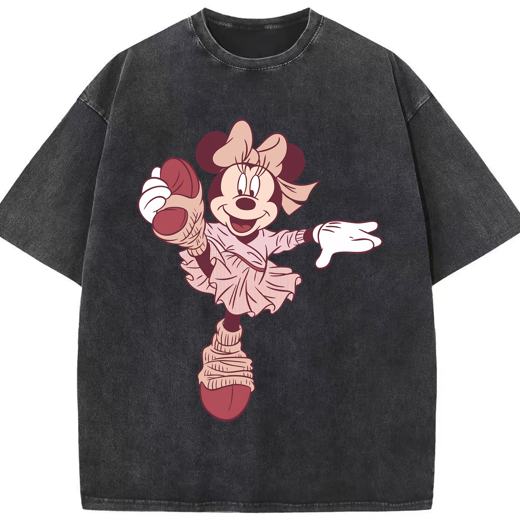 （画像用） ミッキーマウス Mickey Mouse 綿100% ヴィンテージ風 半袖Tシャツ（フロントプリント）