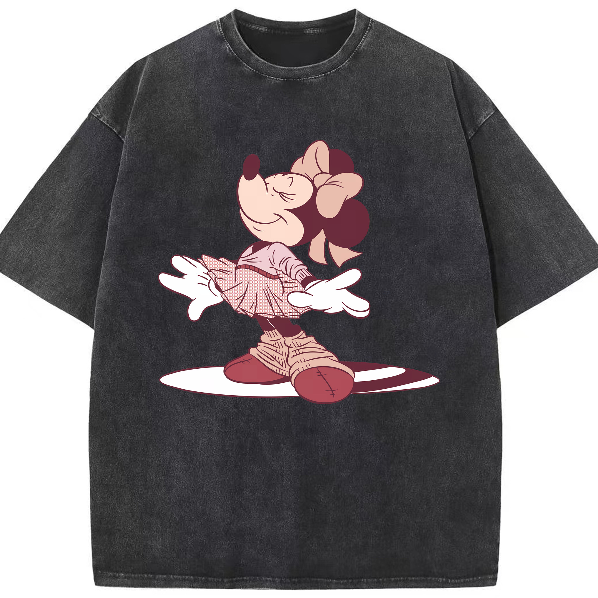 （画像用） ミッキーマウス Mickey Mouse 綿100% ヴィンテージ風 半袖Tシャツ（フロントプリント）