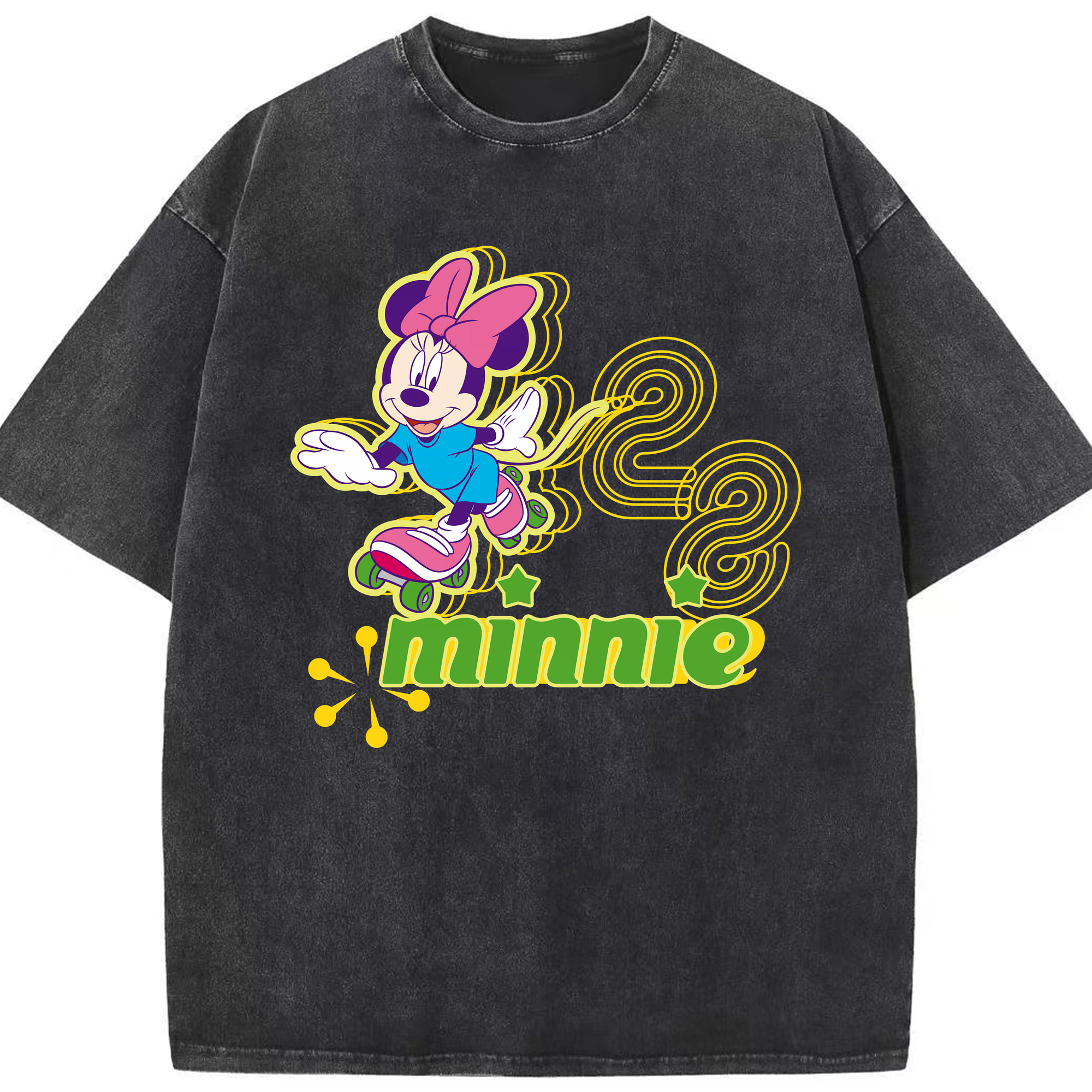 （画像用） ミッキーマウス Mickey Mouse 綿100% ヴィンテージ風 半袖Tシャツ（フロントプリント）