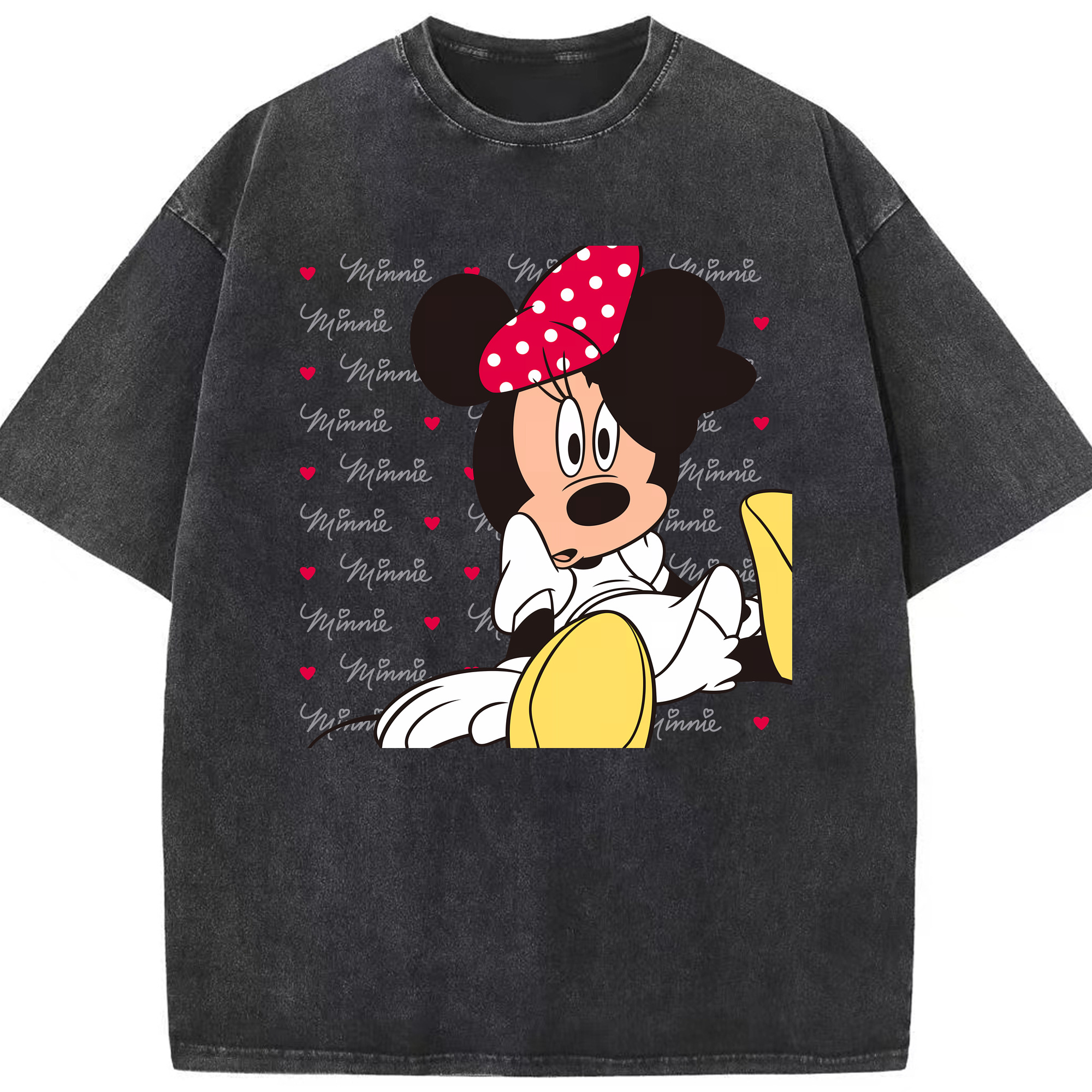 （画像用） ミッキーマウス Mickey Mouse 綿100% ヴィンテージ風 半袖Tシャツ（フロントプリント）