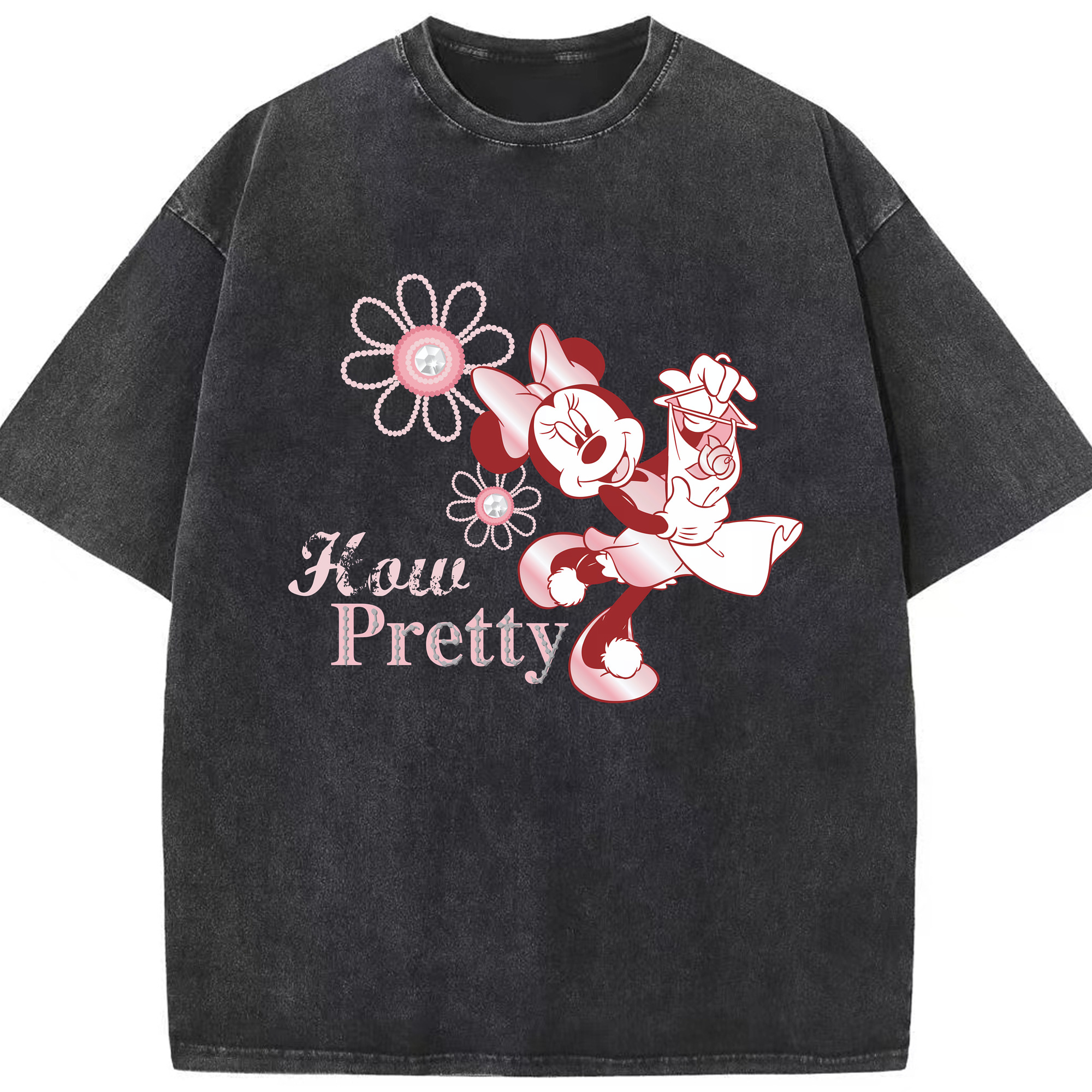 （画像用） ミッキーマウス Mickey Mouse 綿100% ヴィンテージ風 半袖Tシャツ（フロントプリント）