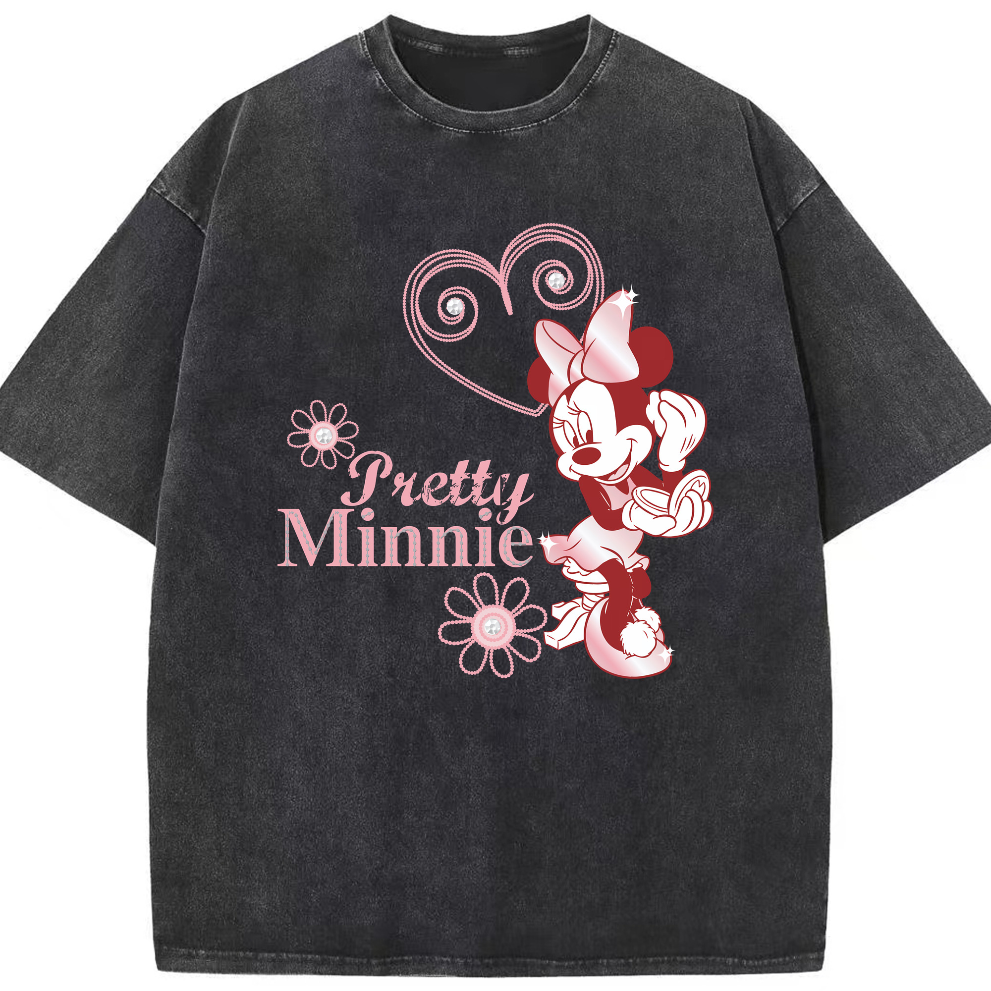（画像用） ミッキーマウス Mickey Mouse 綿100% ヴィンテージ風 半袖Tシャツ（フロントプリント）