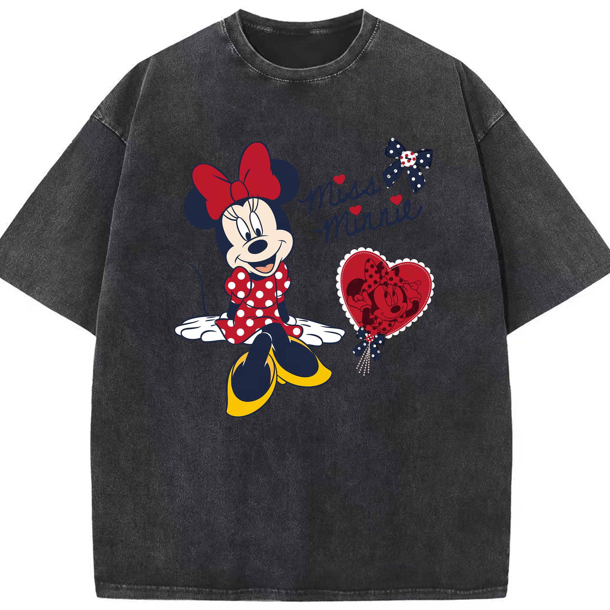 （画像用） ミッキーマウス Mickey Mouse 綿100% ヴィンテージ風 半袖Tシャツ（フロントプリント）