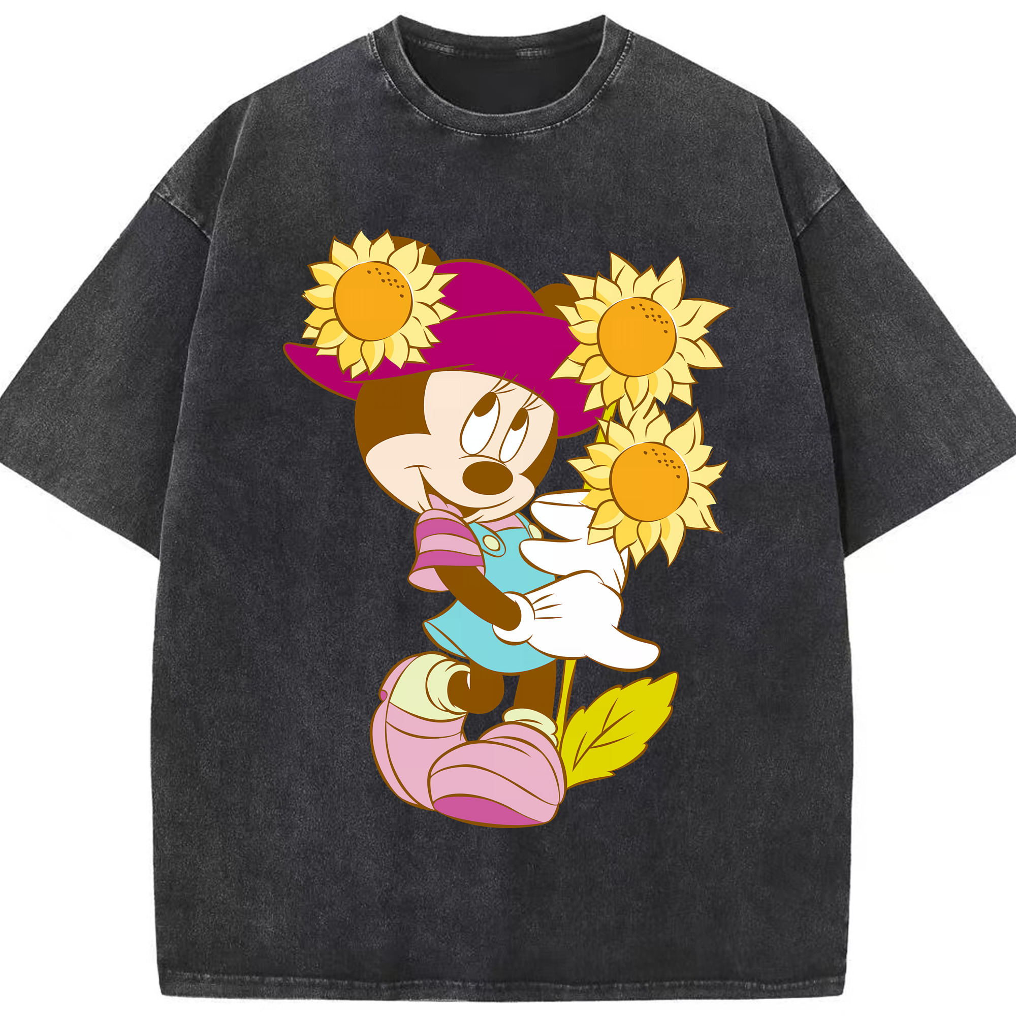 （画像用） ミッキーマウス Mickey Mouse 綿100% ヴィンテージ風 半袖Tシャツ（フロントプリント）