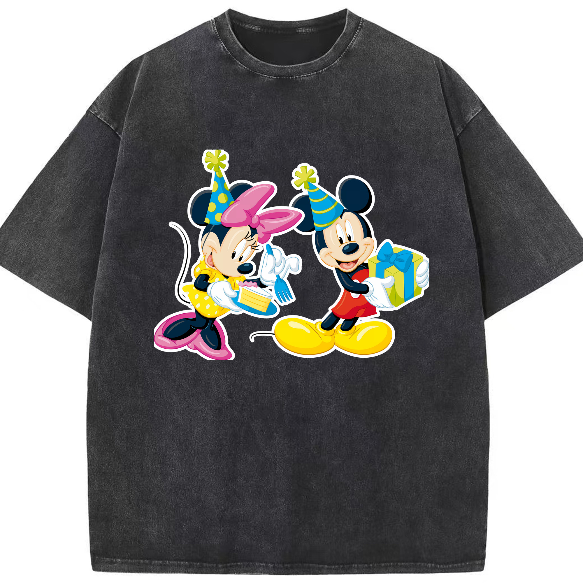 （画像用） ミッキーマウス Mickey Mouse 綿100% ヴィンテージ風 半袖Tシャツ（フロントプリント）