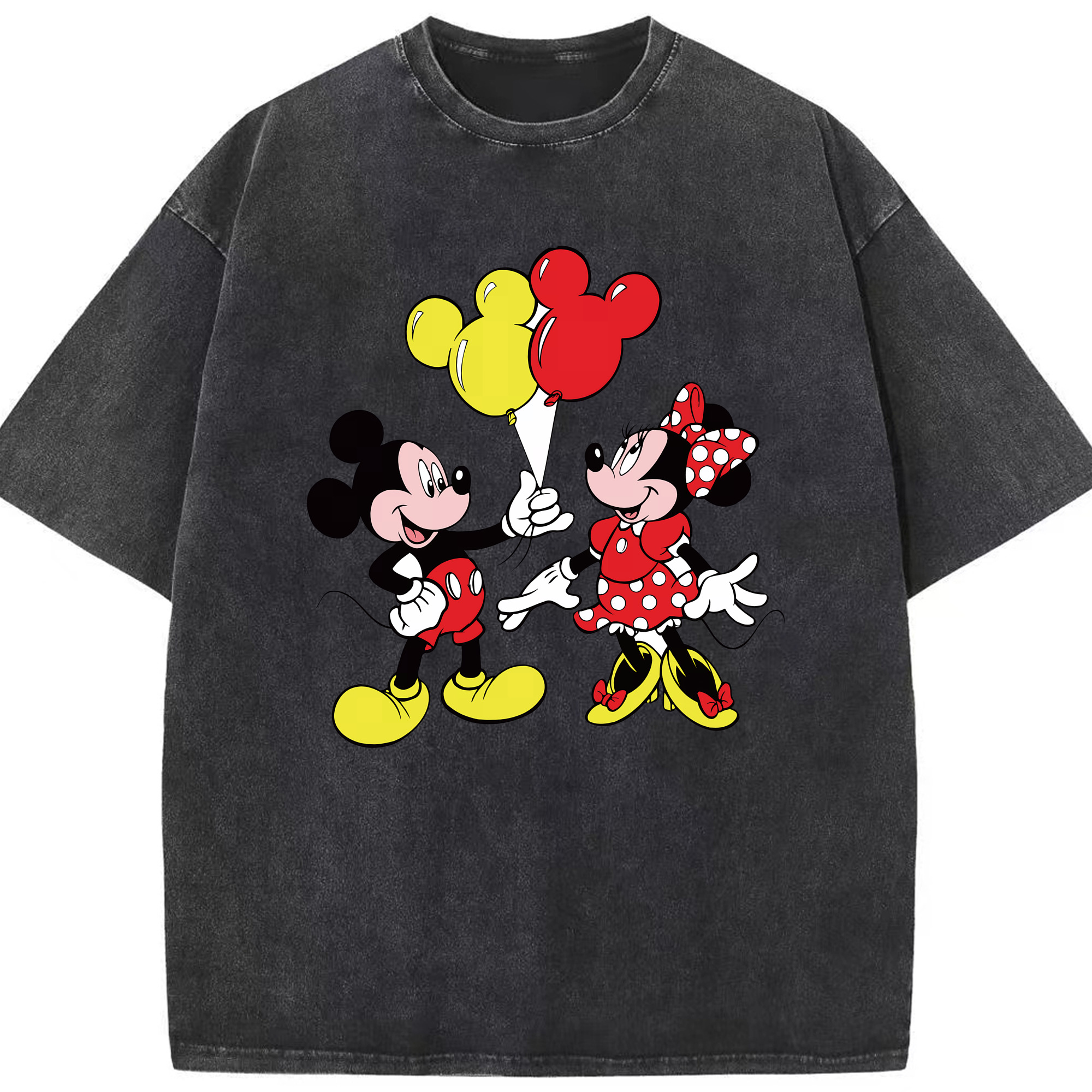 （画像用） ミッキーマウス Mickey Mouse 綿100% ヴィンテージ風 半袖Tシャツ（フロントプリント）