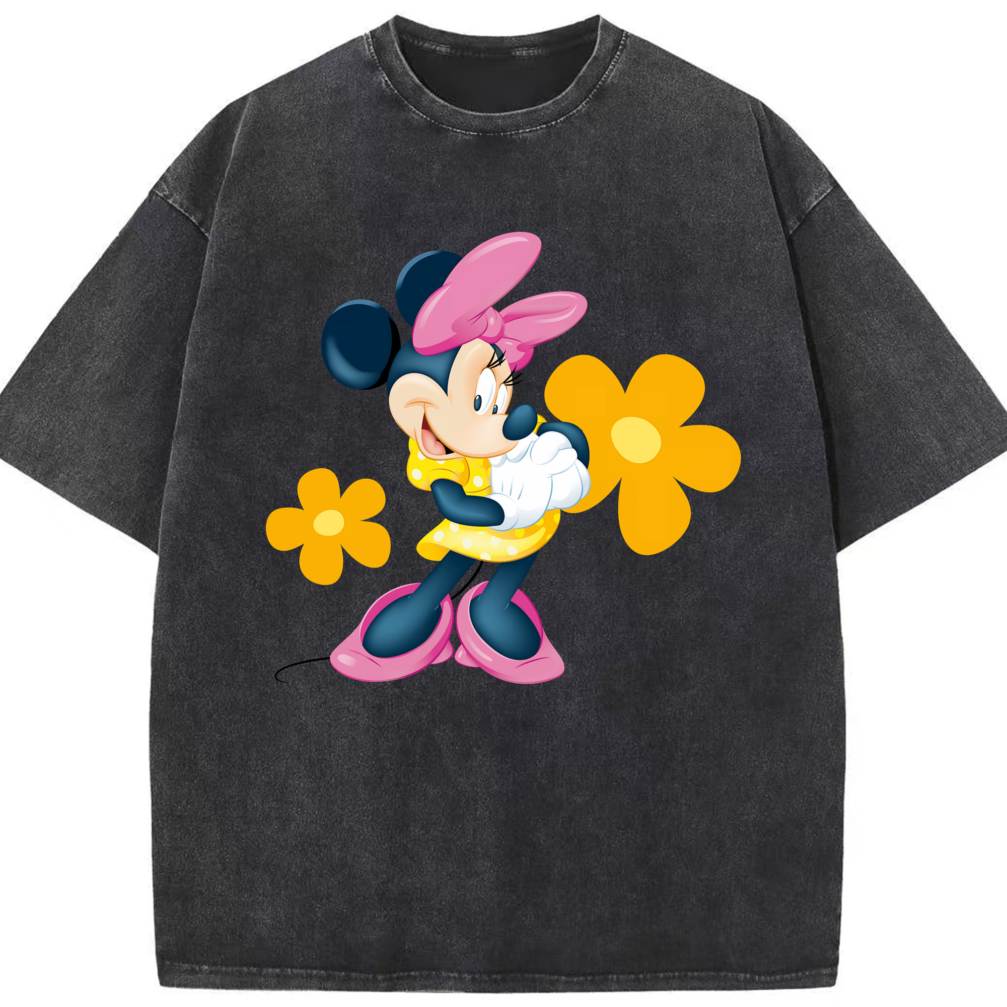 （画像用） ミッキーマウス Mickey Mouse 綿100% ヴィンテージ風 半袖Tシャツ（フロントプリント）