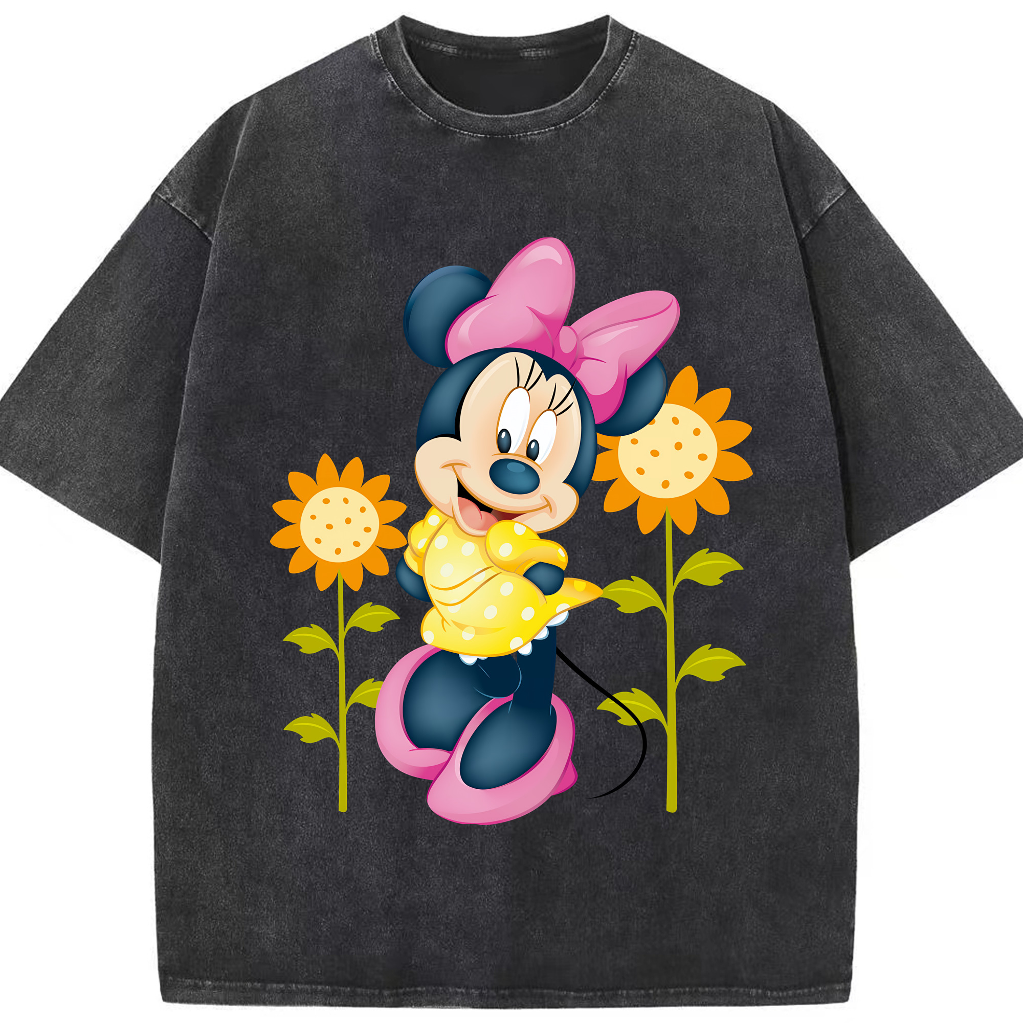 （画像用） ミッキーマウス Mickey Mouse 綿100% ヴィンテージ風 半袖Tシャツ（フロントプリント）