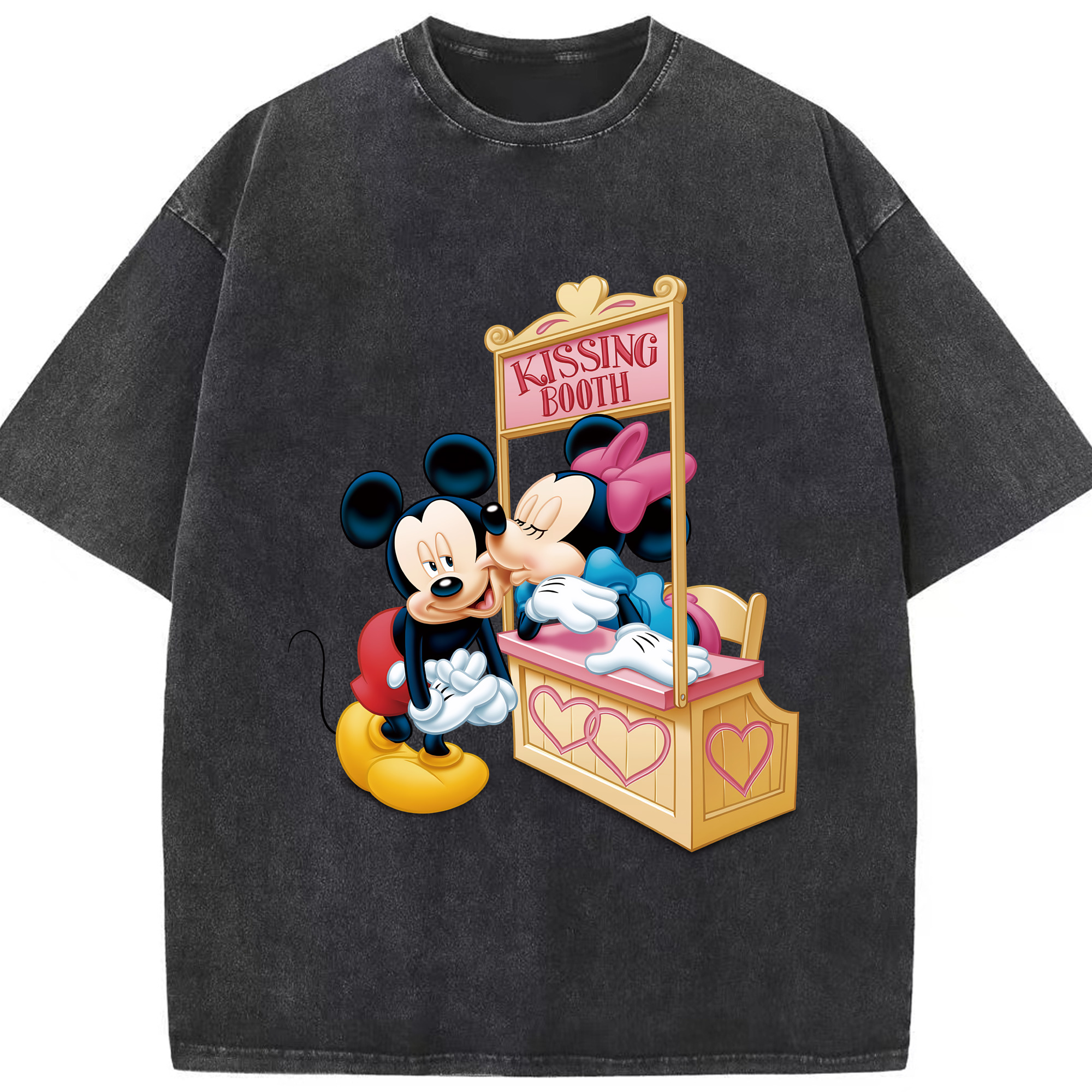 （画像用） ミッキーマウス Mickey Mouse 綿100% ヴィンテージ風 半袖Tシャツ（フロントプリント）
