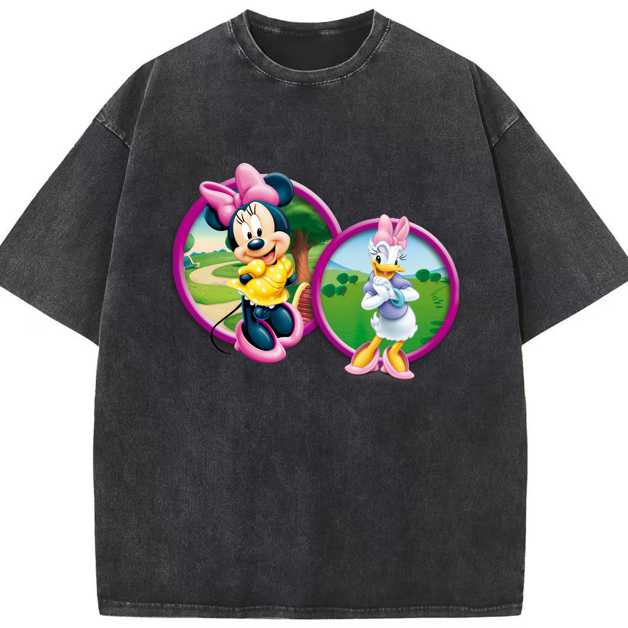 （画像用） ミッキーマウス Mickey Mouse 綿100% ヴィンテージ風 半袖Tシャツ（フロントプリント）