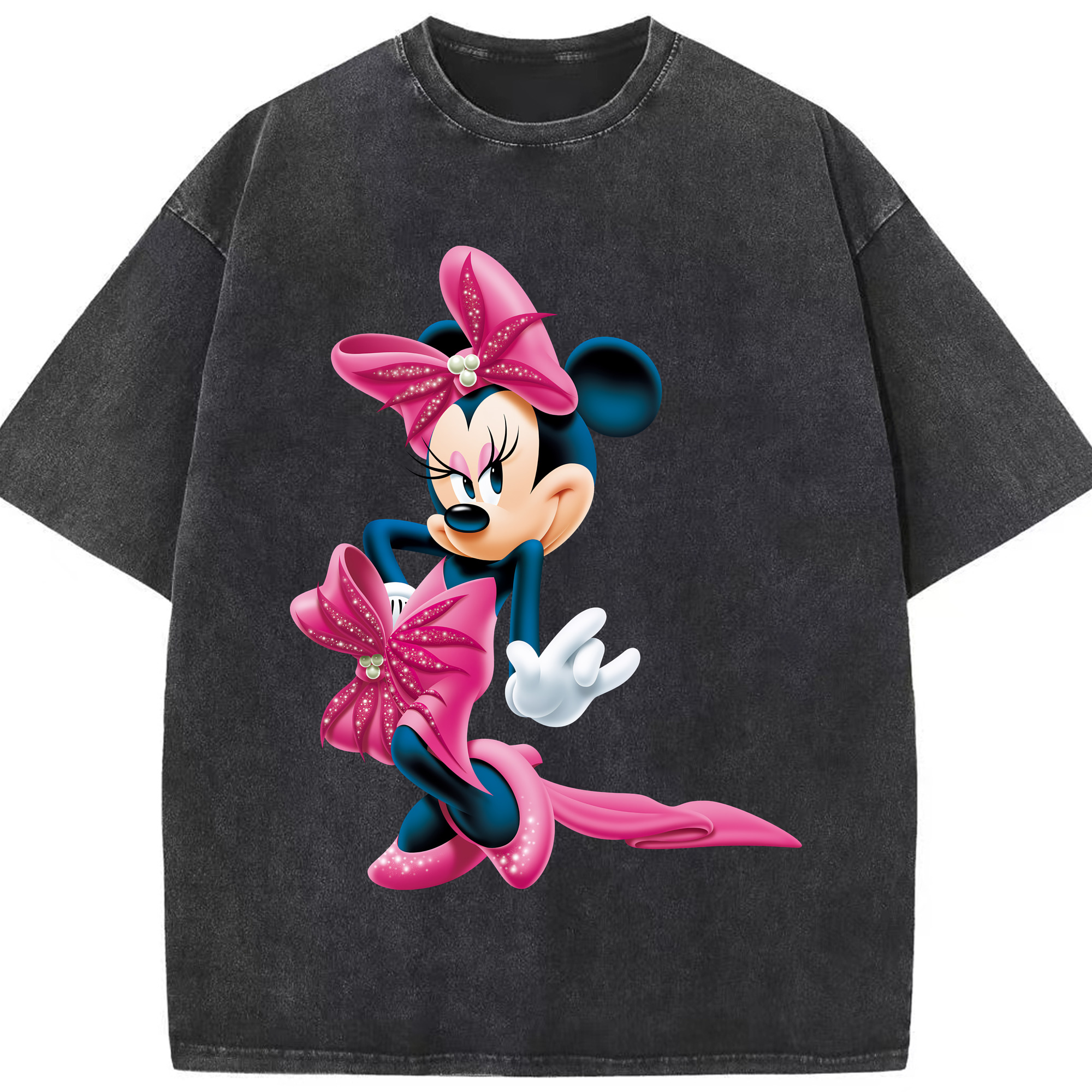 （画像用） ミッキーマウス Mickey Mouse 綿100% ヴィンテージ風 半袖Tシャツ（フロントプリント）