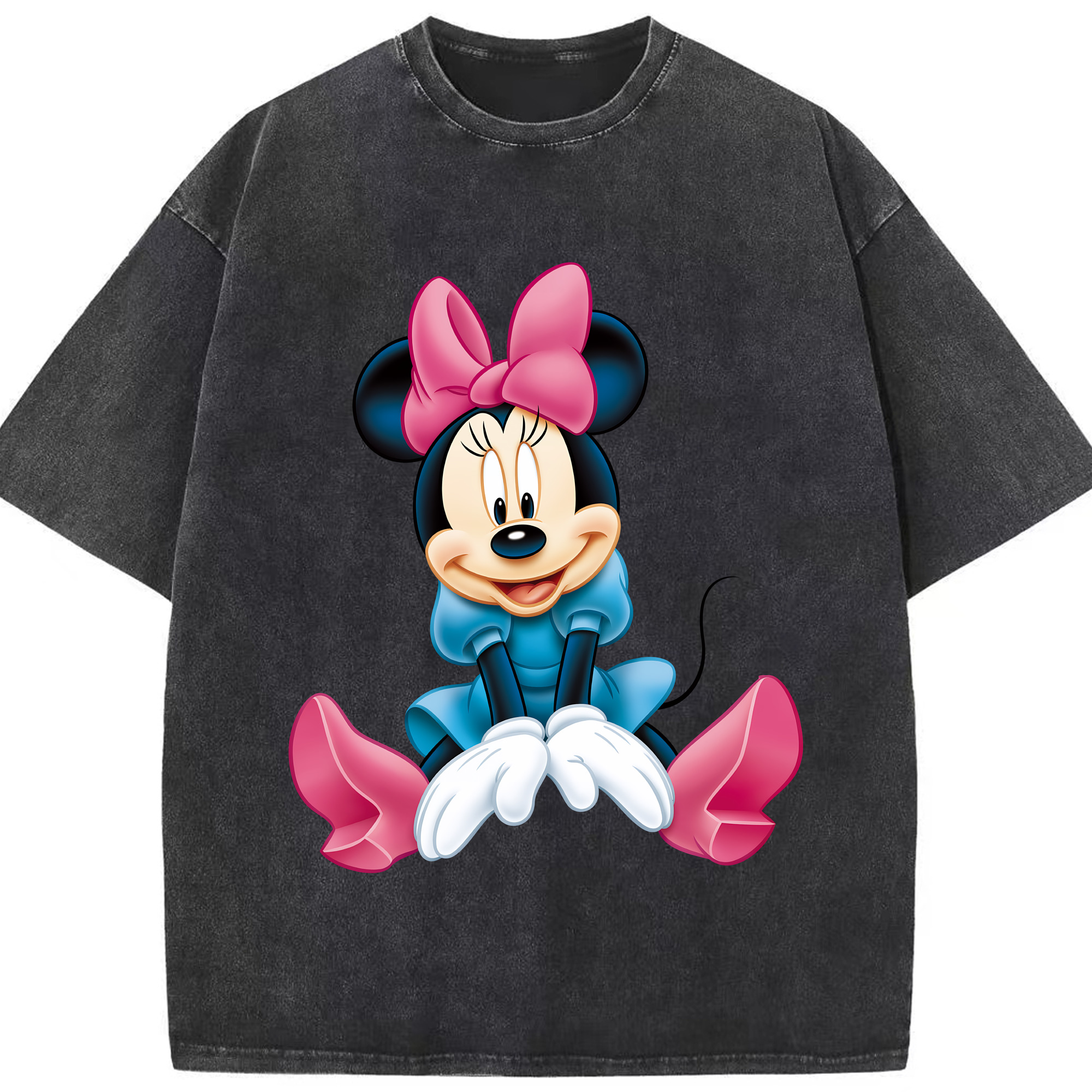 （画像用） ミッキーマウス Mickey Mouse 綿100% ヴィンテージ風 半袖Tシャツ（フロントプリント）