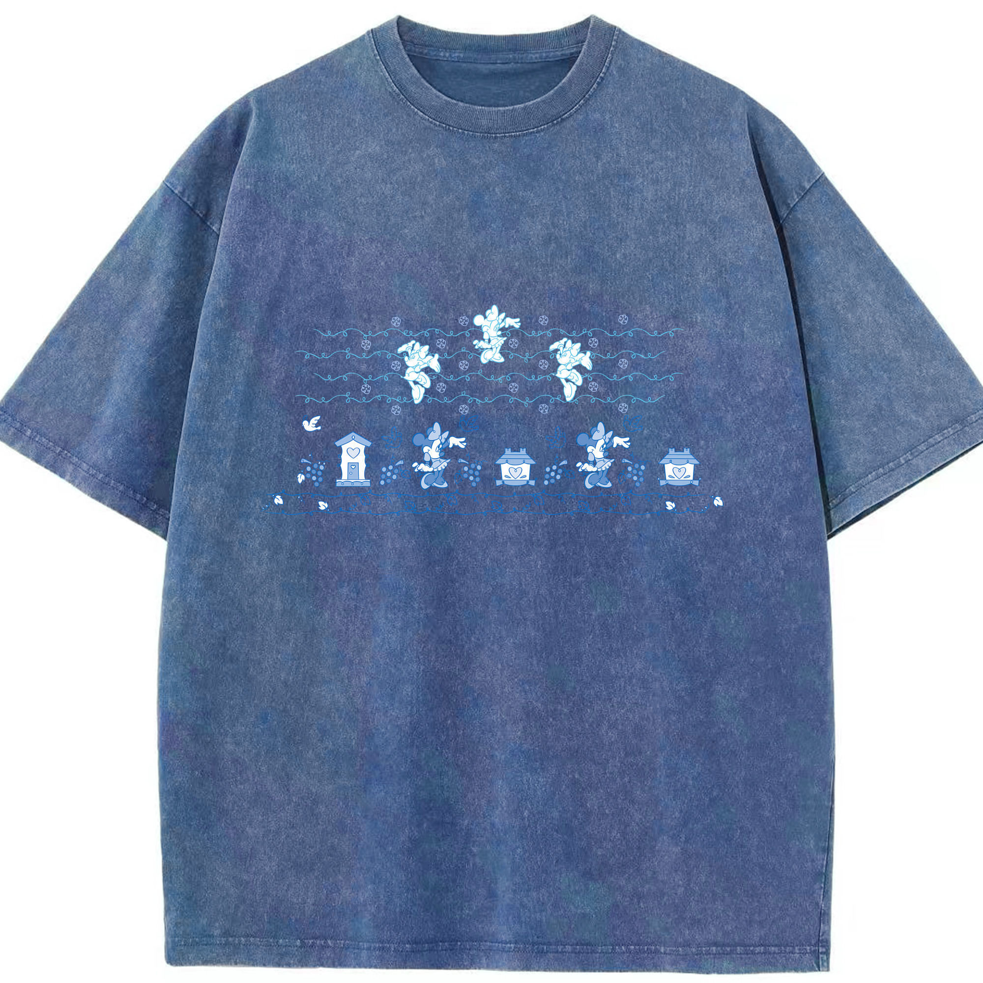 （画像用） ミッキーマウス Mickey Mouse 綿100% ヴィンテージ風 半袖Tシャツ（フロントプリント）