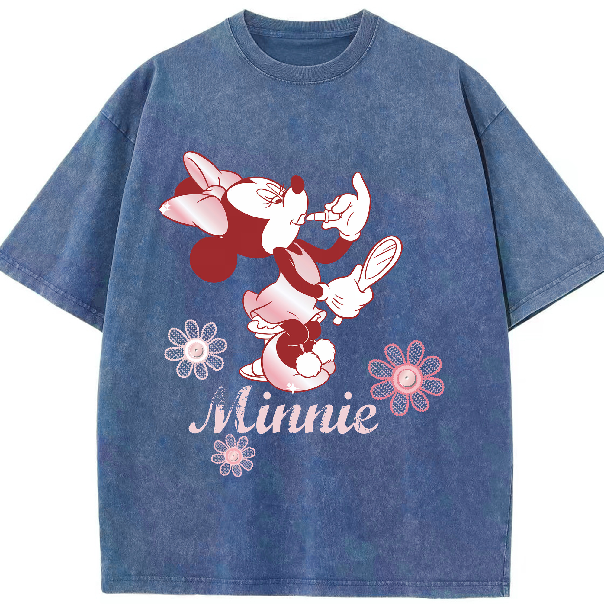 （画像用） ミッキーマウス Mickey Mouse 綿100% ヴィンテージ風 半袖Tシャツ（フロントプリント）