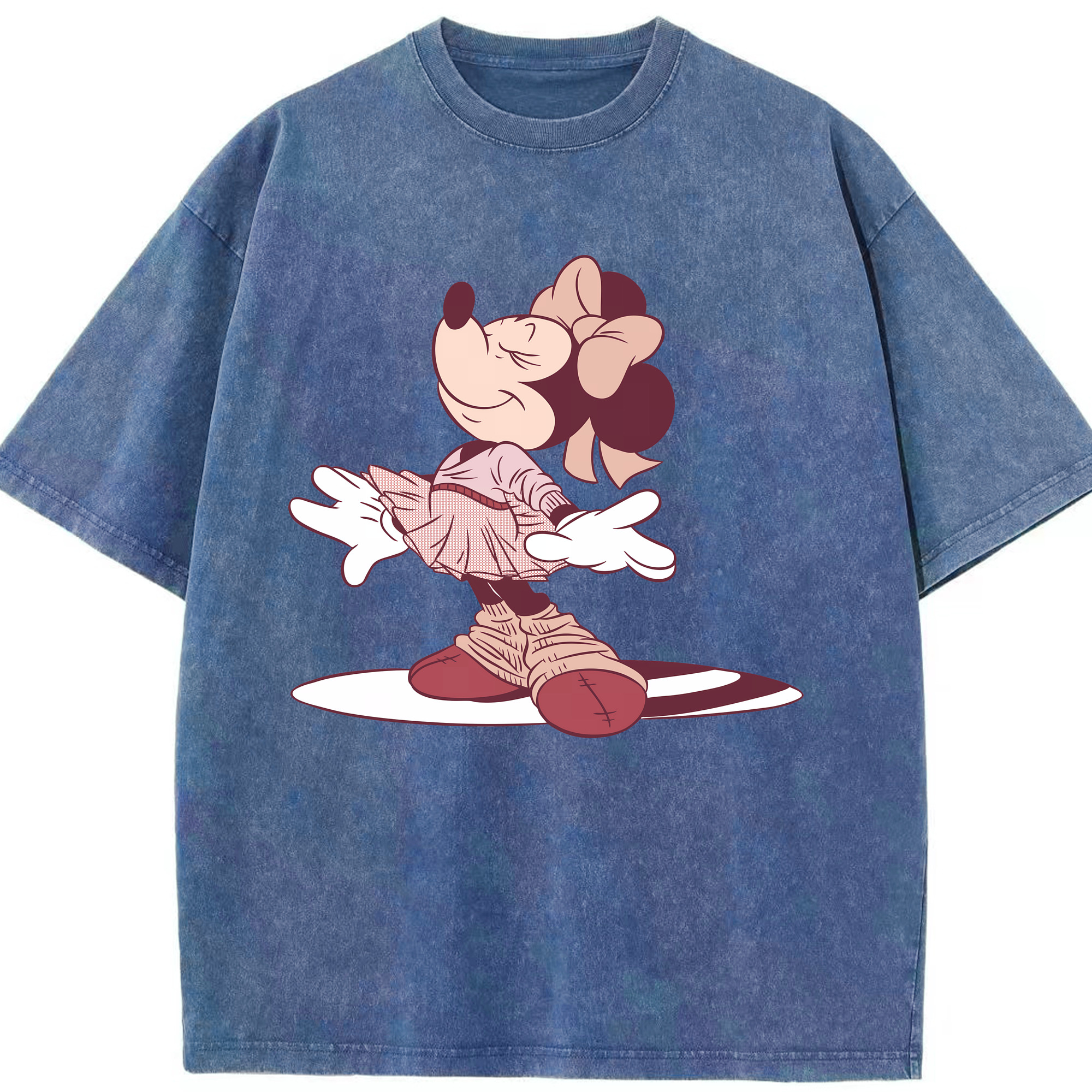 （画像用） ミッキーマウス Mickey Mouse 綿100% ヴィンテージ風 半袖Tシャツ（フロントプリント）