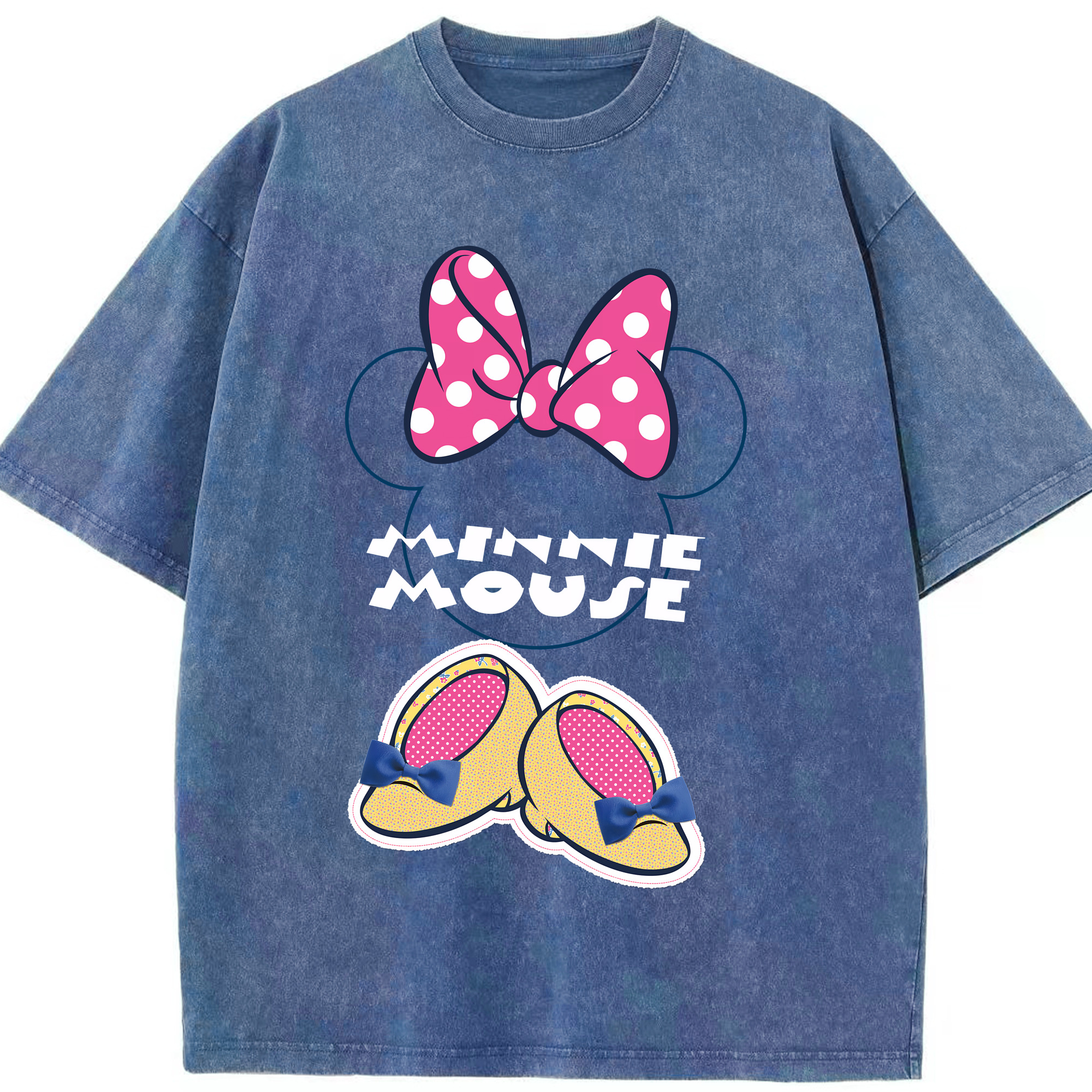 （画像用） ミッキーマウス Mickey Mouse 綿100% ヴィンテージ風 半袖Tシャツ（フロントプリント）