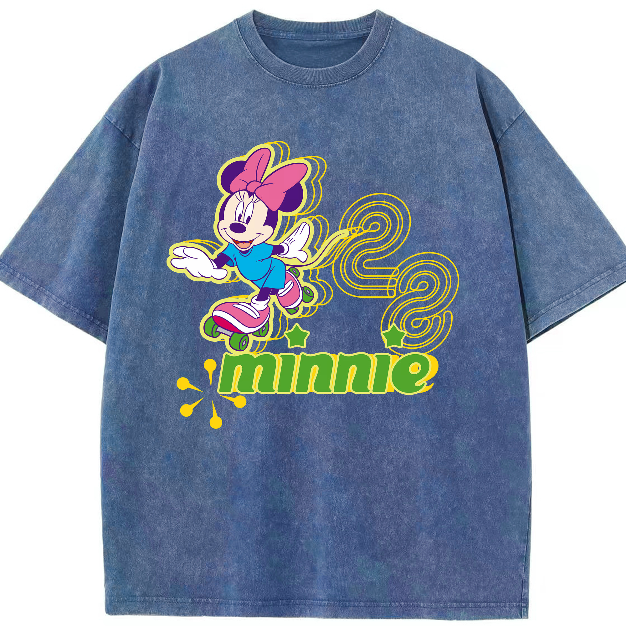 （画像用） ミッキーマウス Mickey Mouse 綿100% ヴィンテージ風 半袖Tシャツ（フロントプリント）