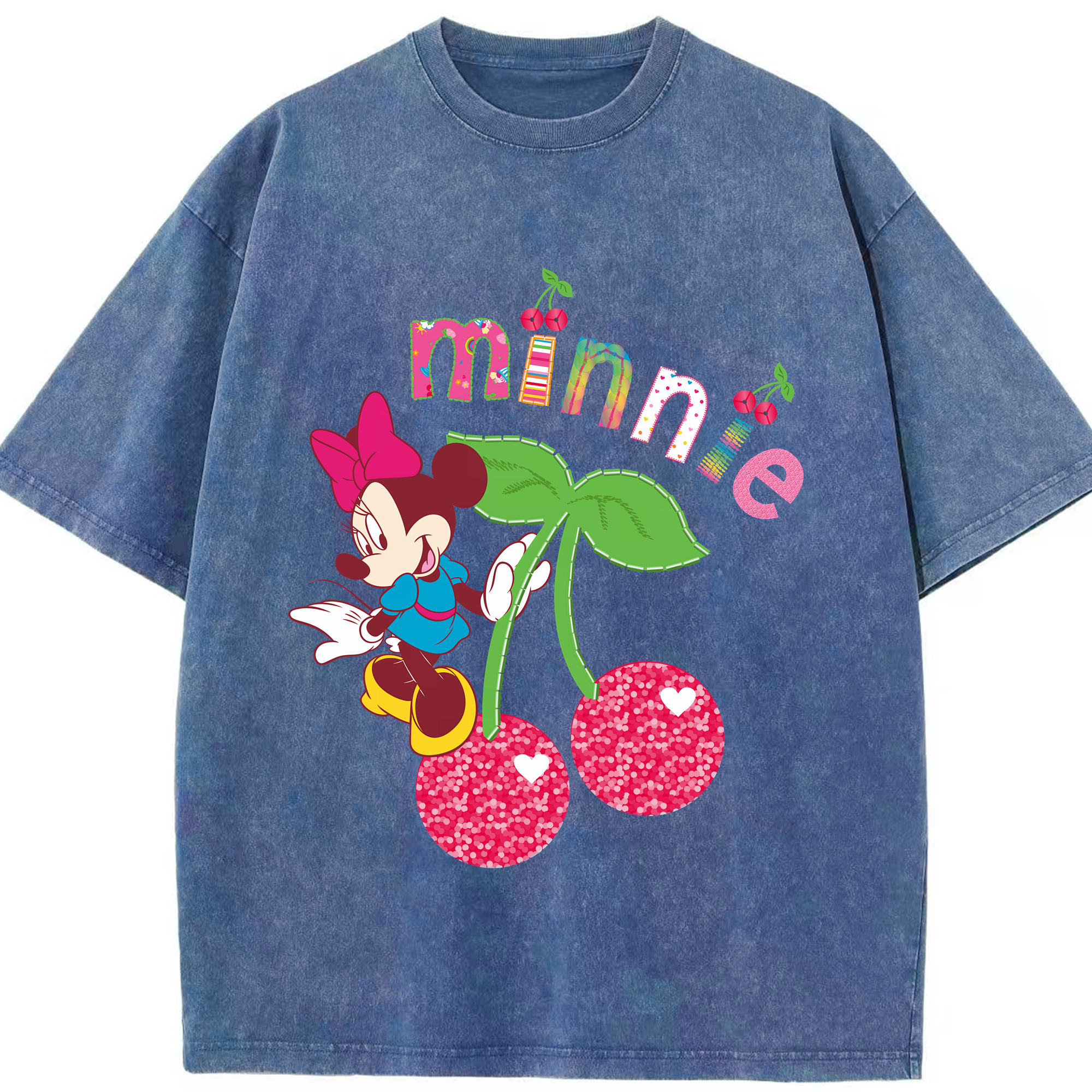 （画像用） ミッキーマウス Mickey Mouse 綿100% ヴィンテージ風 半袖Tシャツ（フロントプリント）